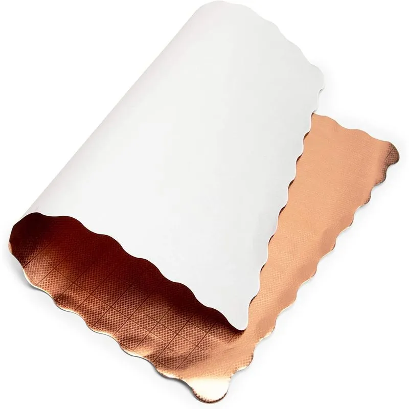 Sparkle and Bash Metallic Paper Placemats for Table, Rose Gold (14 x 10 in, 100 Pack)