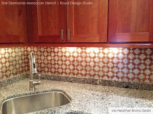 Star Diamonds Moroccan Craft Stencil.