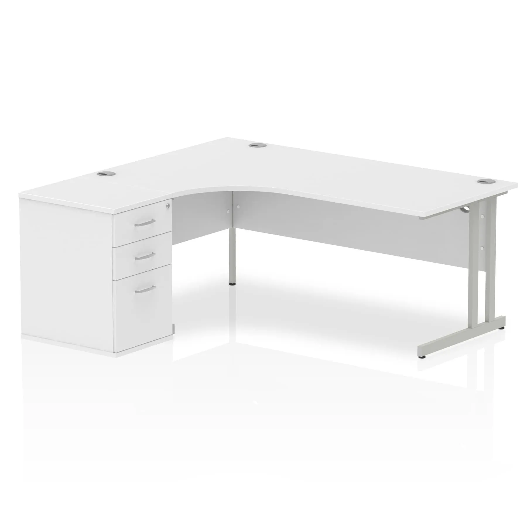 Sturdy & Weather Resistant 1800mm Workstation Desk with Pedestal | Dynasty Freestanding Cantilever Desk