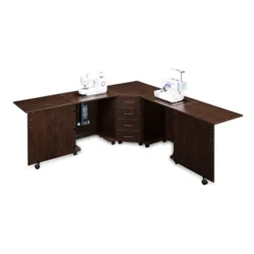 Sylvia Model 1350 Combo Cabinet in Brown Pearwood