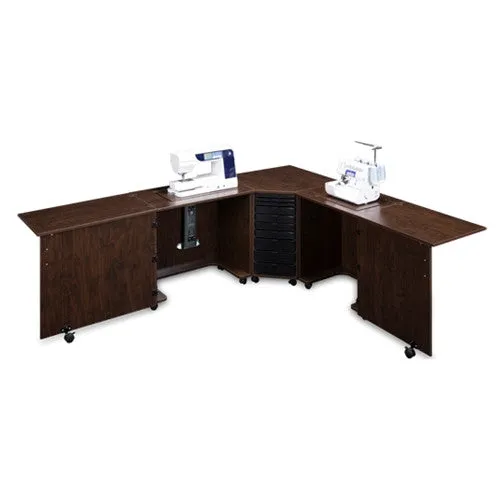 Sylvia Model 1710 Combo Cabinet in Brown Pearwood