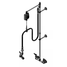 T&S Brass B-0129-VB Pre-Rinse, Balancer, Wall Mount Base, 8" Centers, Low Flow Valve, 2 Wall Brkt's, VB Hose