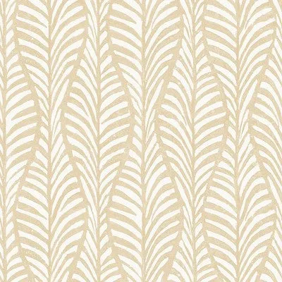 Tempaper & Co. Block Print Leaves Removable Peel and Stick Wallpaper, White Clay, 28 sq. ft.