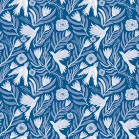 Tempaper & Co. Otomi Dove Removable Peel and Stick Wallpaper, Summer Night, 28 sq. ft.