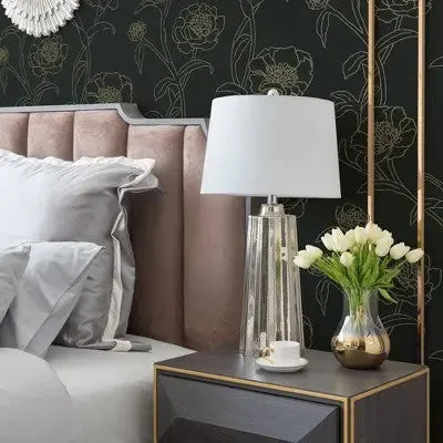 Tempaper & Co.® Peonies Removable Peel and Stick Wallpaper, Black and Gold Floral, 28 sq. ft.