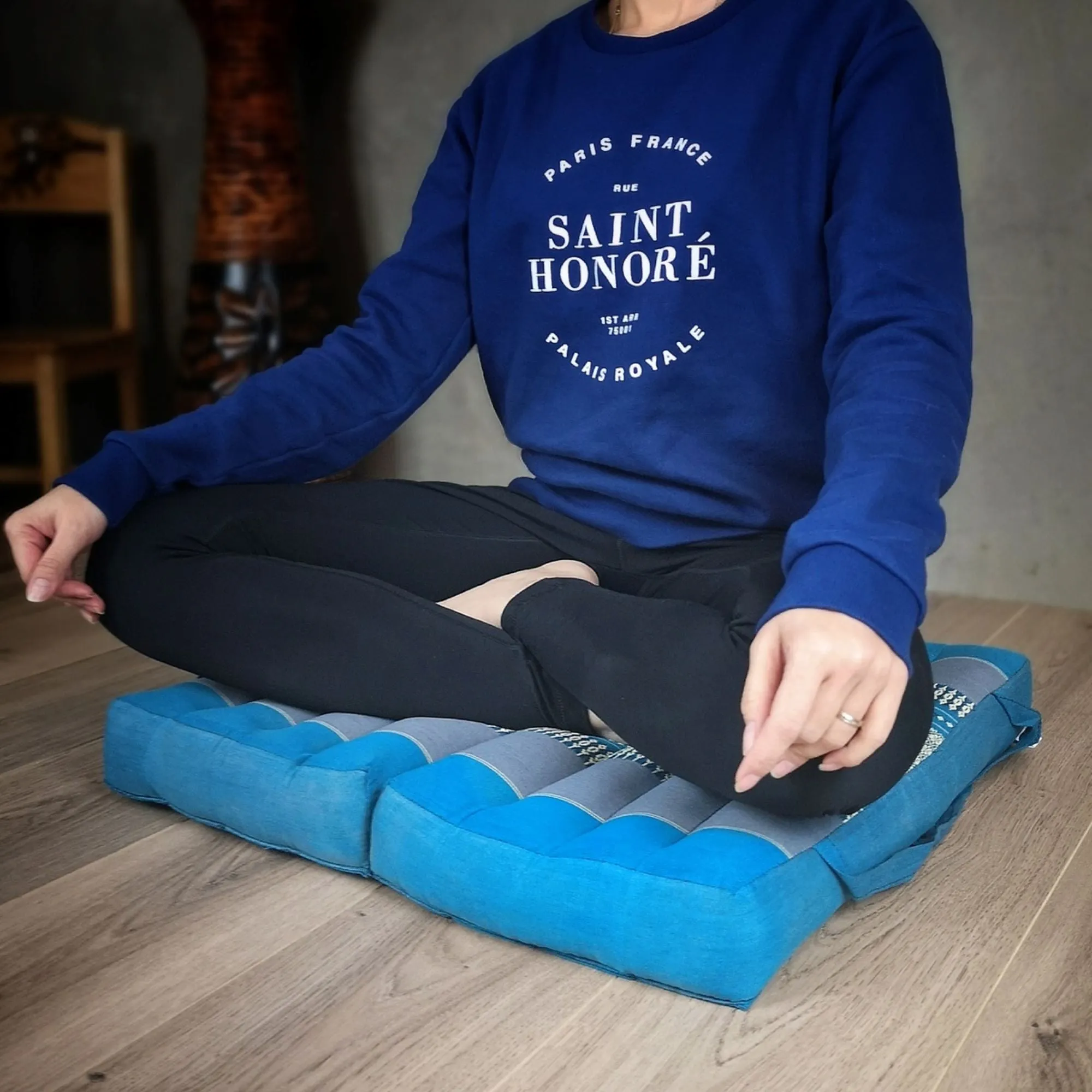 Thai kapok cushion Foldable Meditation Cushion   Seating Block Set RedEle.