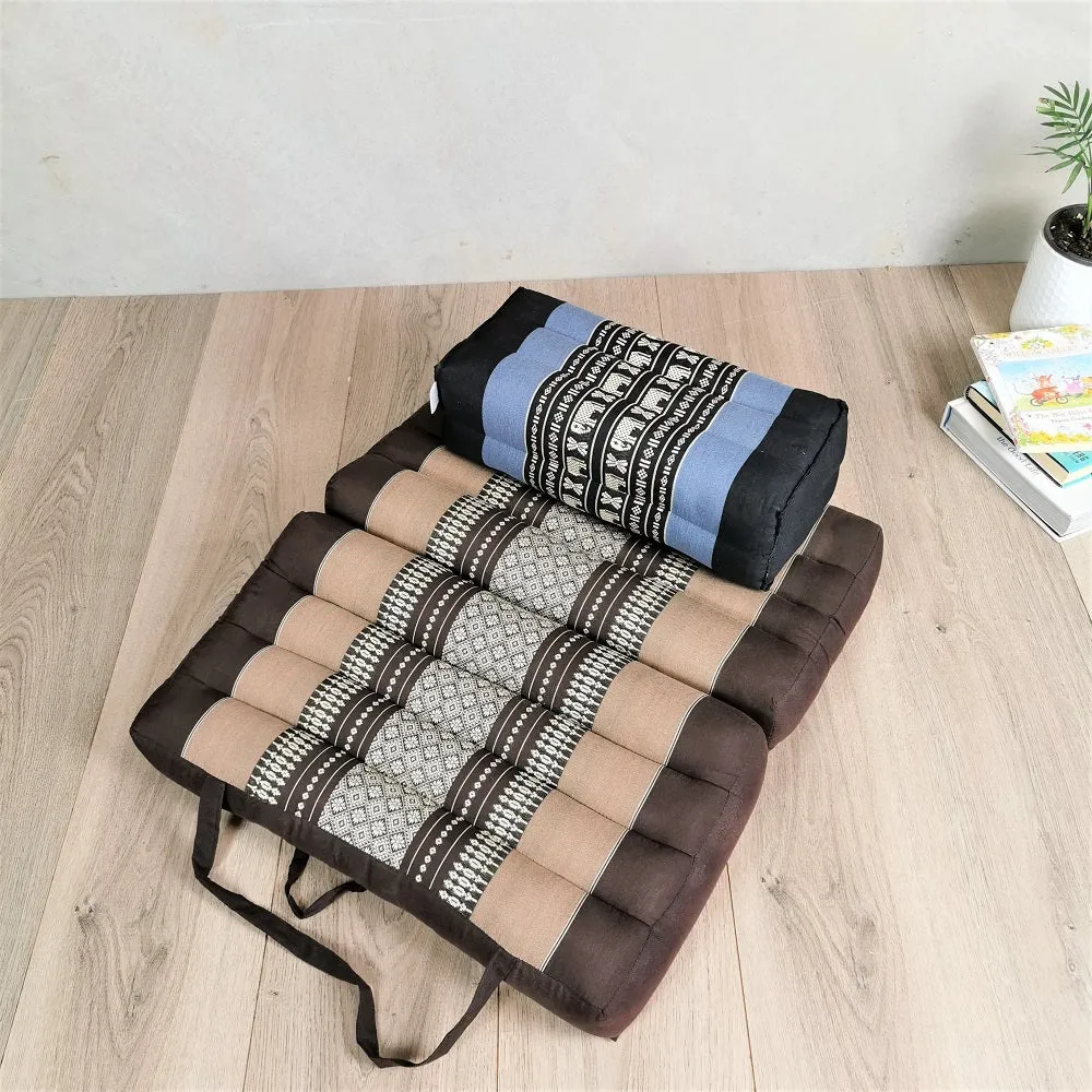 Thai kapok cushion Foldable Meditation Cushion   Seating Block Set RedEle.