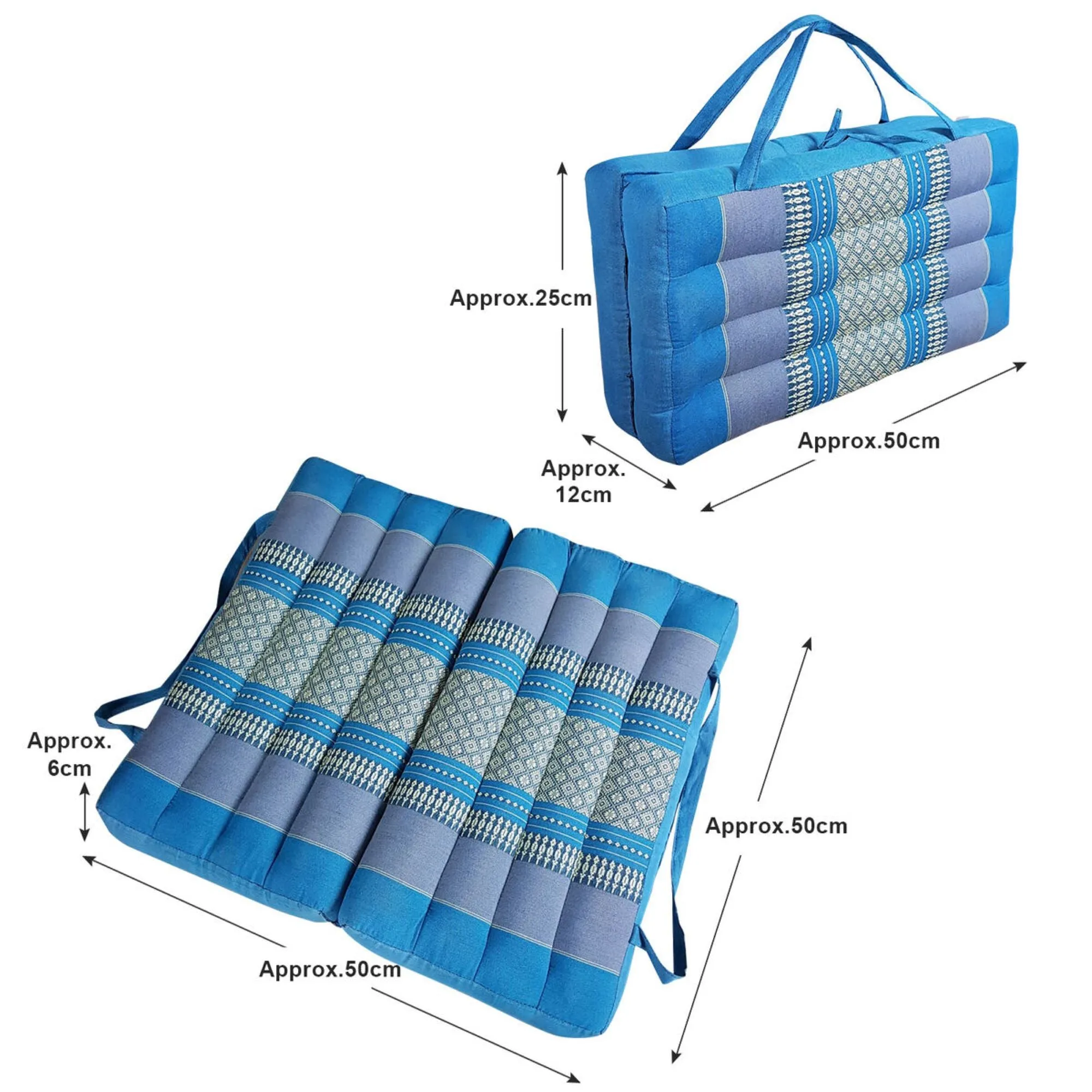 Thai kapok cushion Foldable Meditation Cushion   Seating Block Set RedEle.