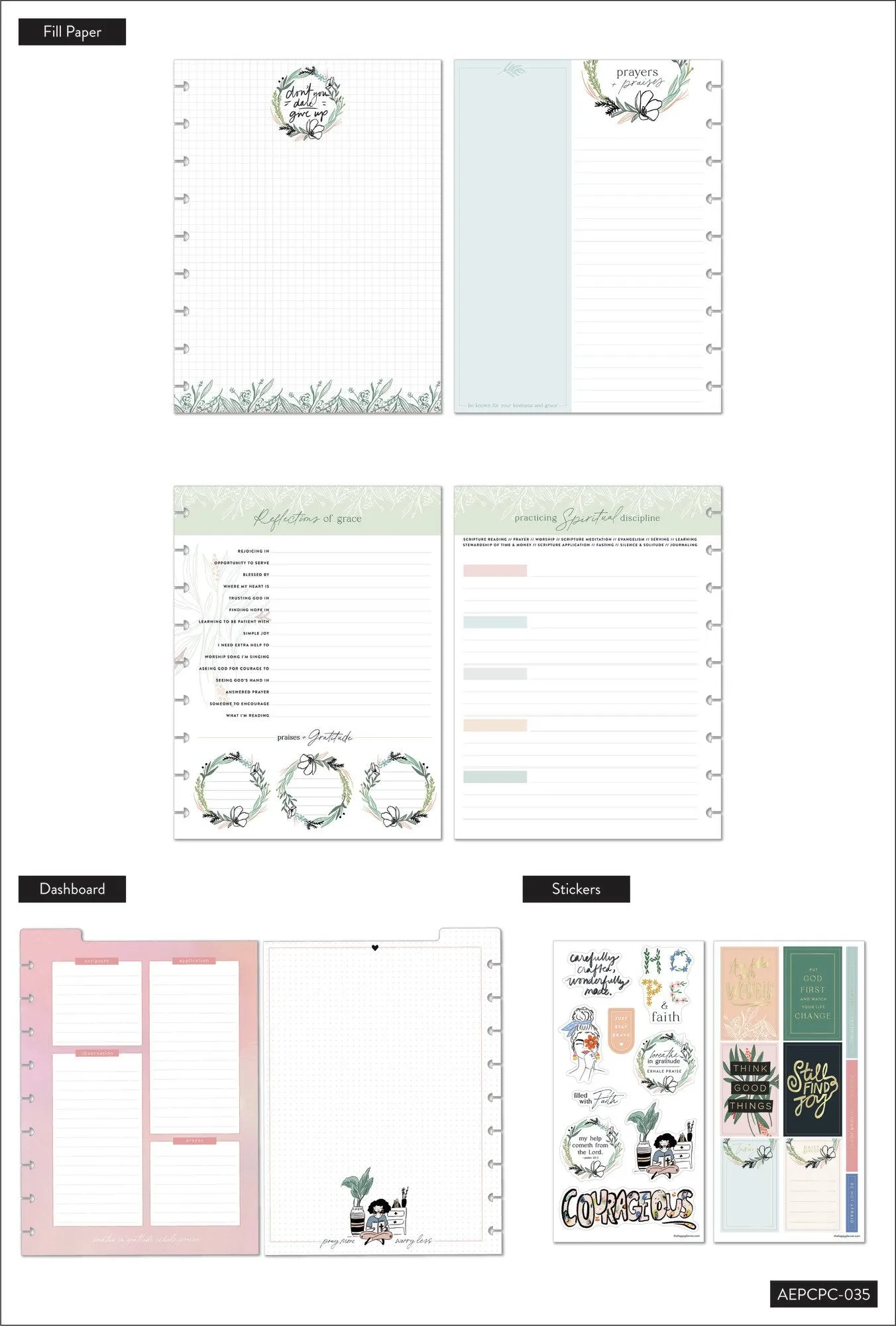 The Happy Planner x Spoonful of Faith Grace Changes Everything Classic Faith Planner Companion