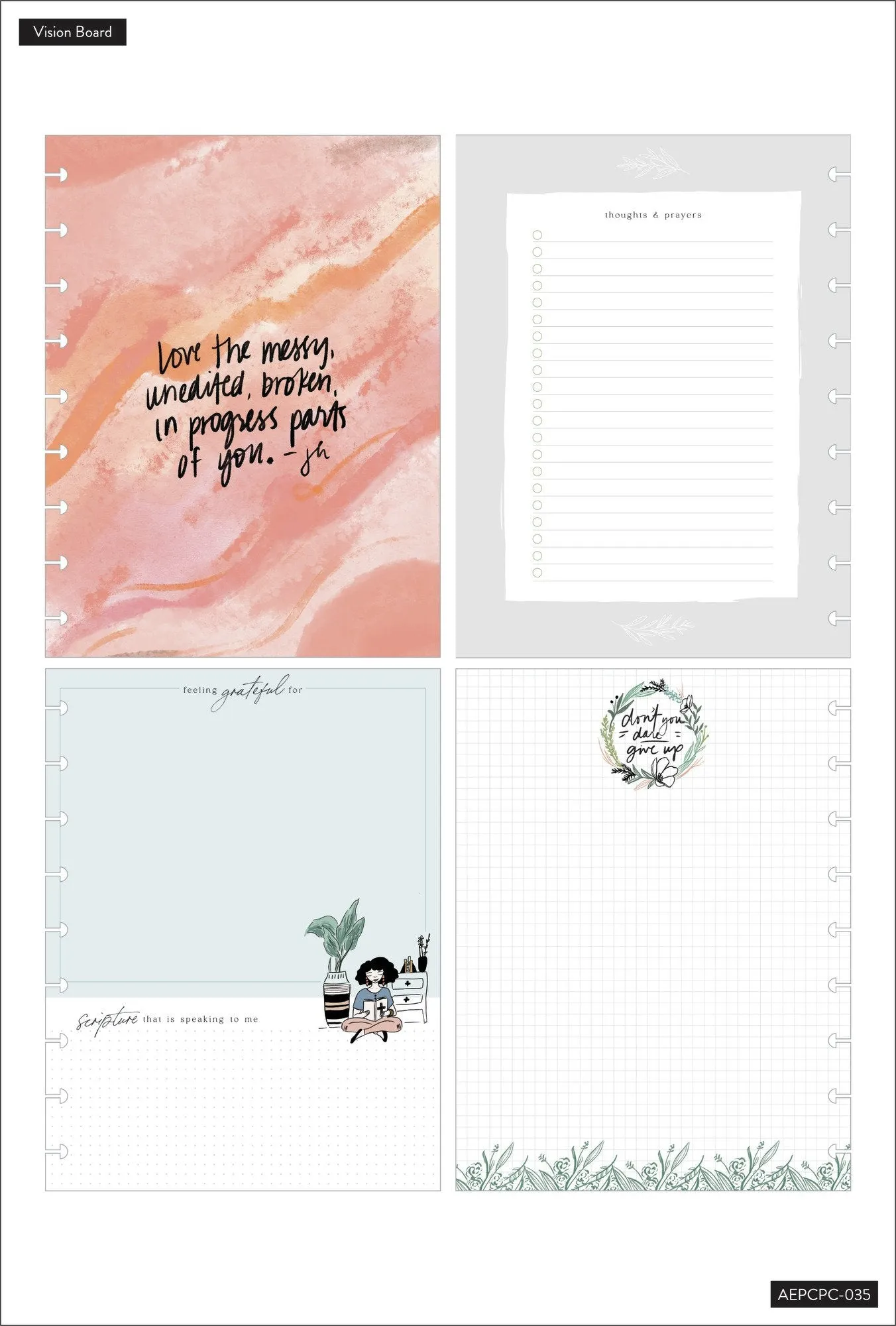The Happy Planner x Spoonful of Faith Grace Changes Everything Classic Faith Planner Companion