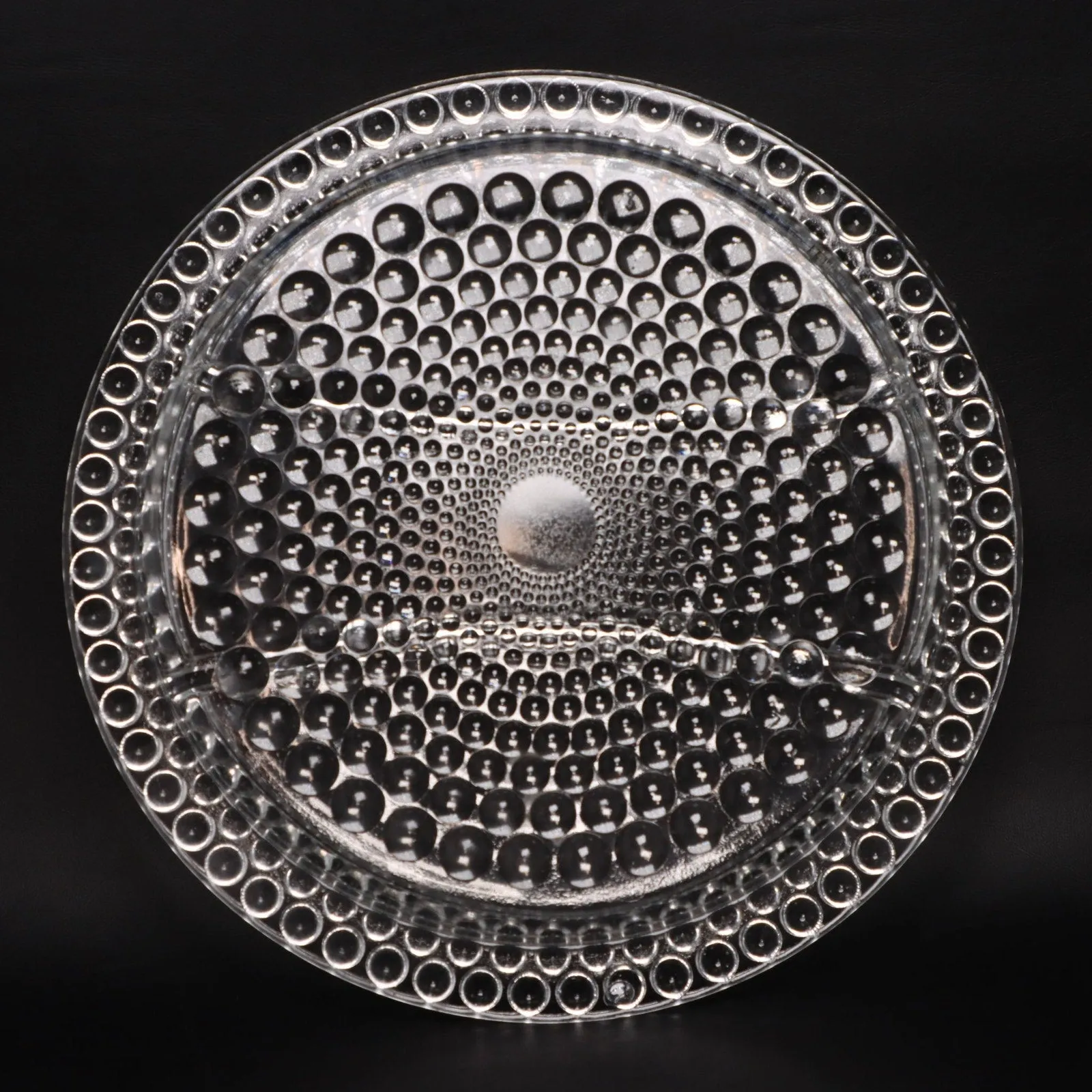 Thousand Eye Hobnail Boppie 11" Divided Relish Platter Dish Vintage