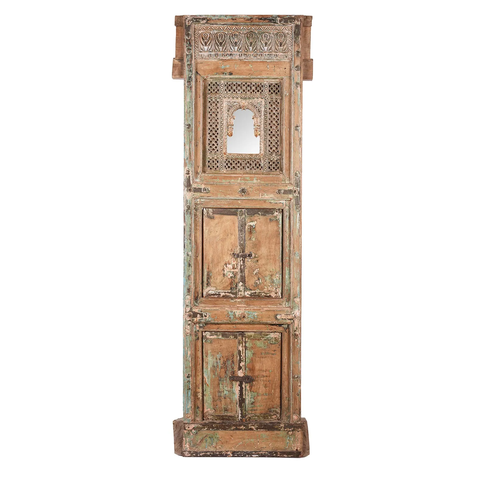 Tiwalia Shrine Panel Mirror From Bikaner - 19th Century