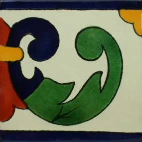 Traditional Mexican Border Tile - Ola Multicolor