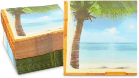 Tropical Paper Napkins for Luau, Hawaiian Party (6.5 x 6.5 Inches, 150 Pack)