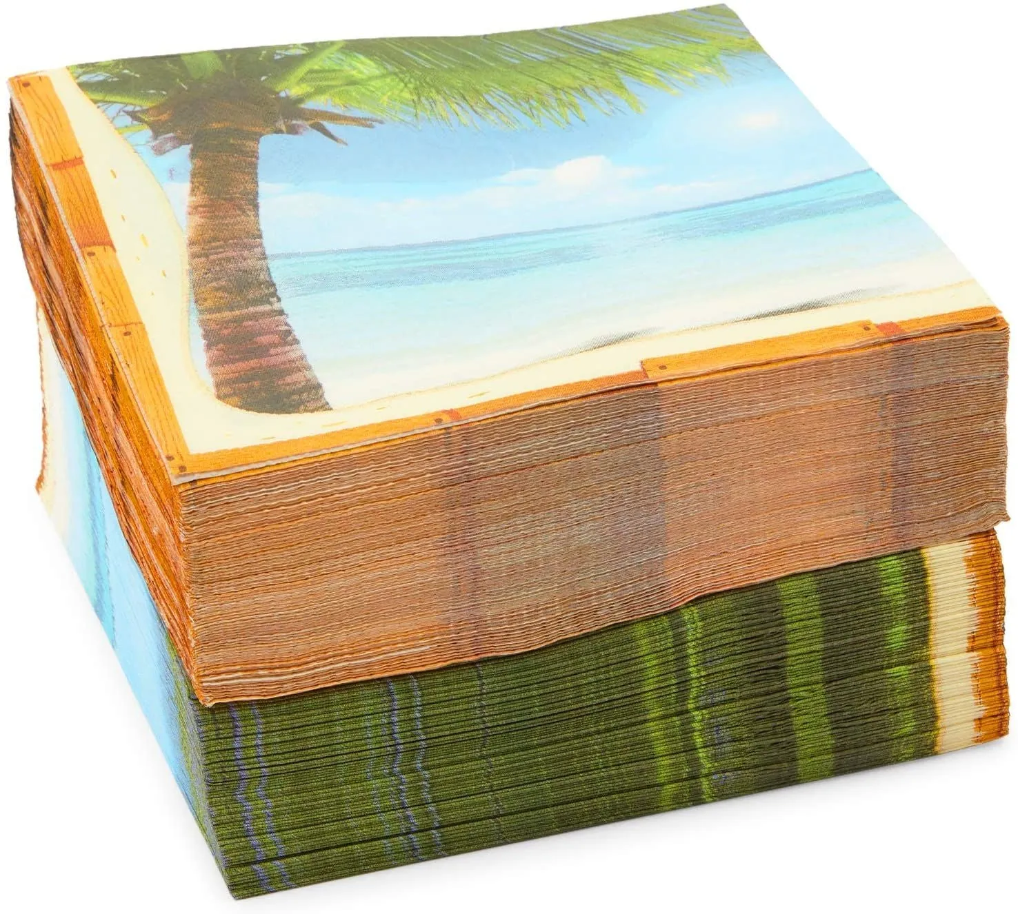 Tropical Paper Napkins for Luau, Hawaiian Party (6.5 x 6.5 Inches, 150 Pack)