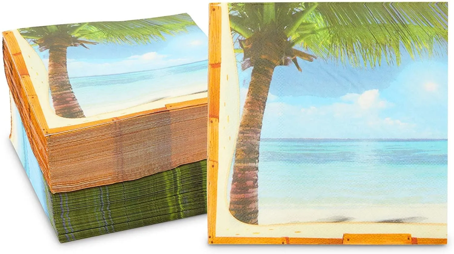Tropical Paper Napkins for Luau, Hawaiian Party (6.5 x 6.5 Inches, 150 Pack)