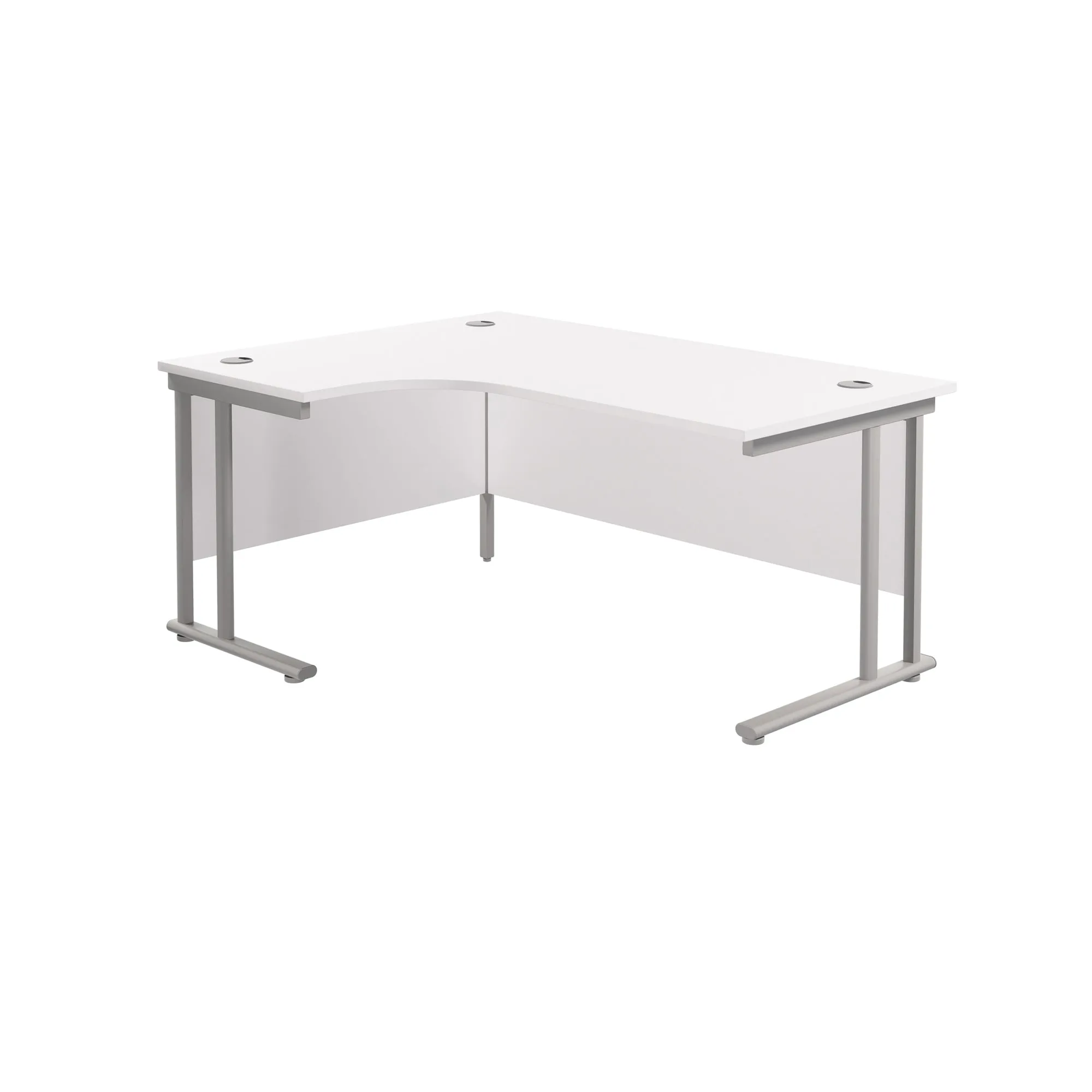 Twin Upright Left Hand 1600mm Crescent Desk