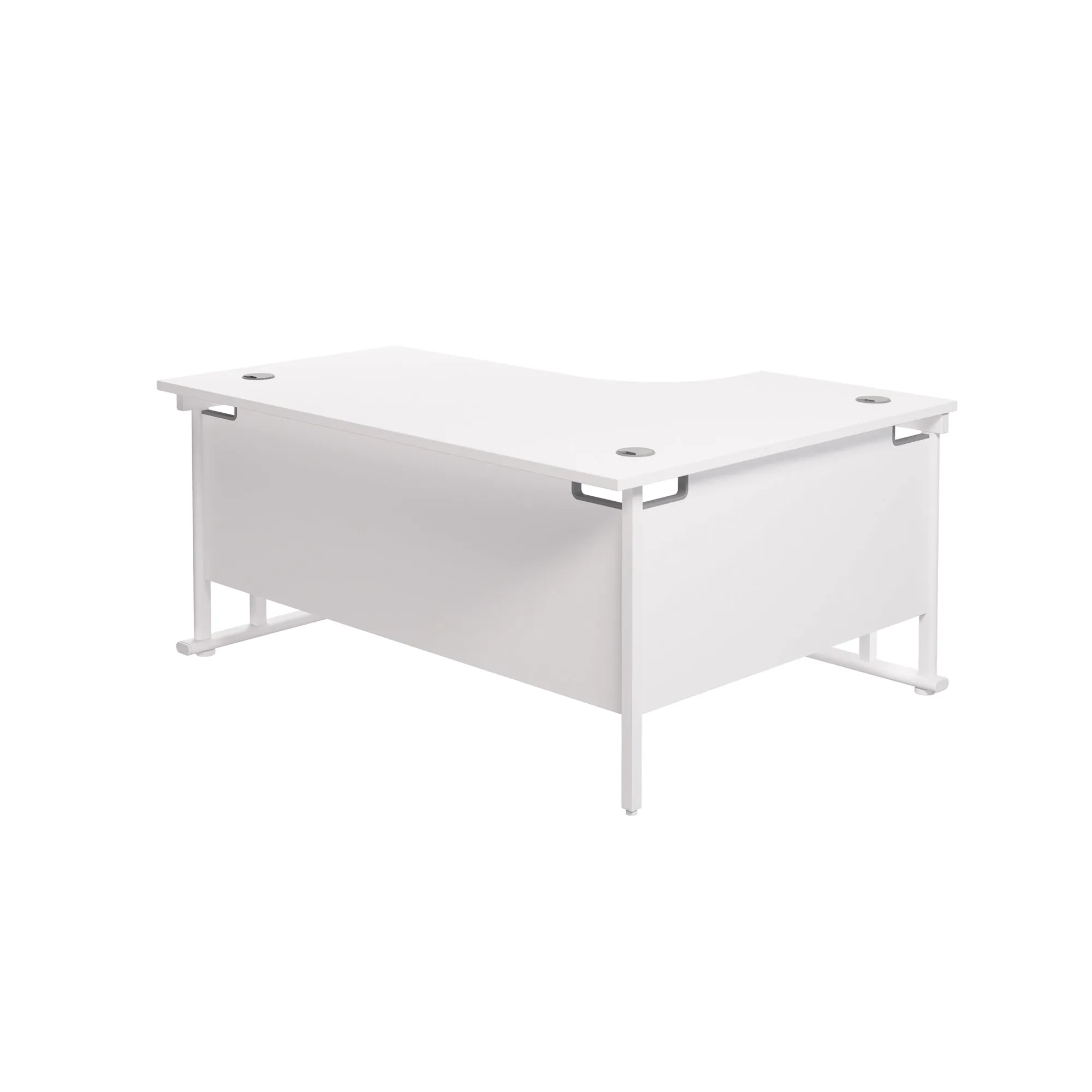 Twin Upright Left Hand 1600mm Crescent Desk
