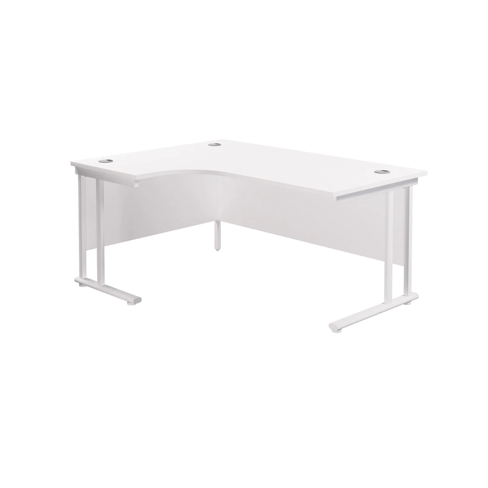 Twin Upright Left Hand 1600mm Crescent Desk