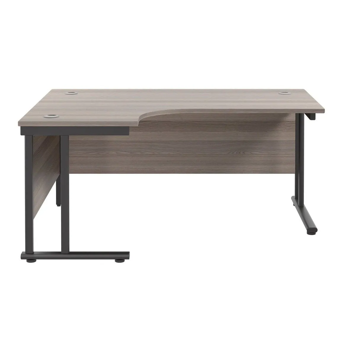 Twin Upright Left Hand 1600mm Crescent Desk