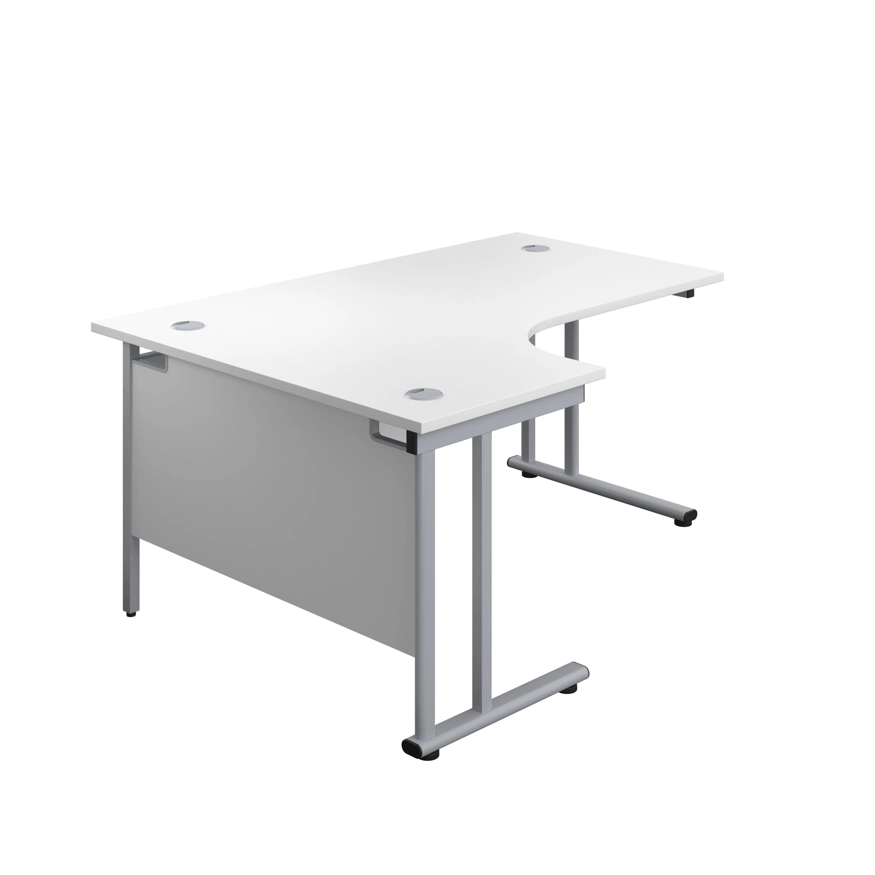 Twin Upright Left Hand 1600mm Crescent Desk