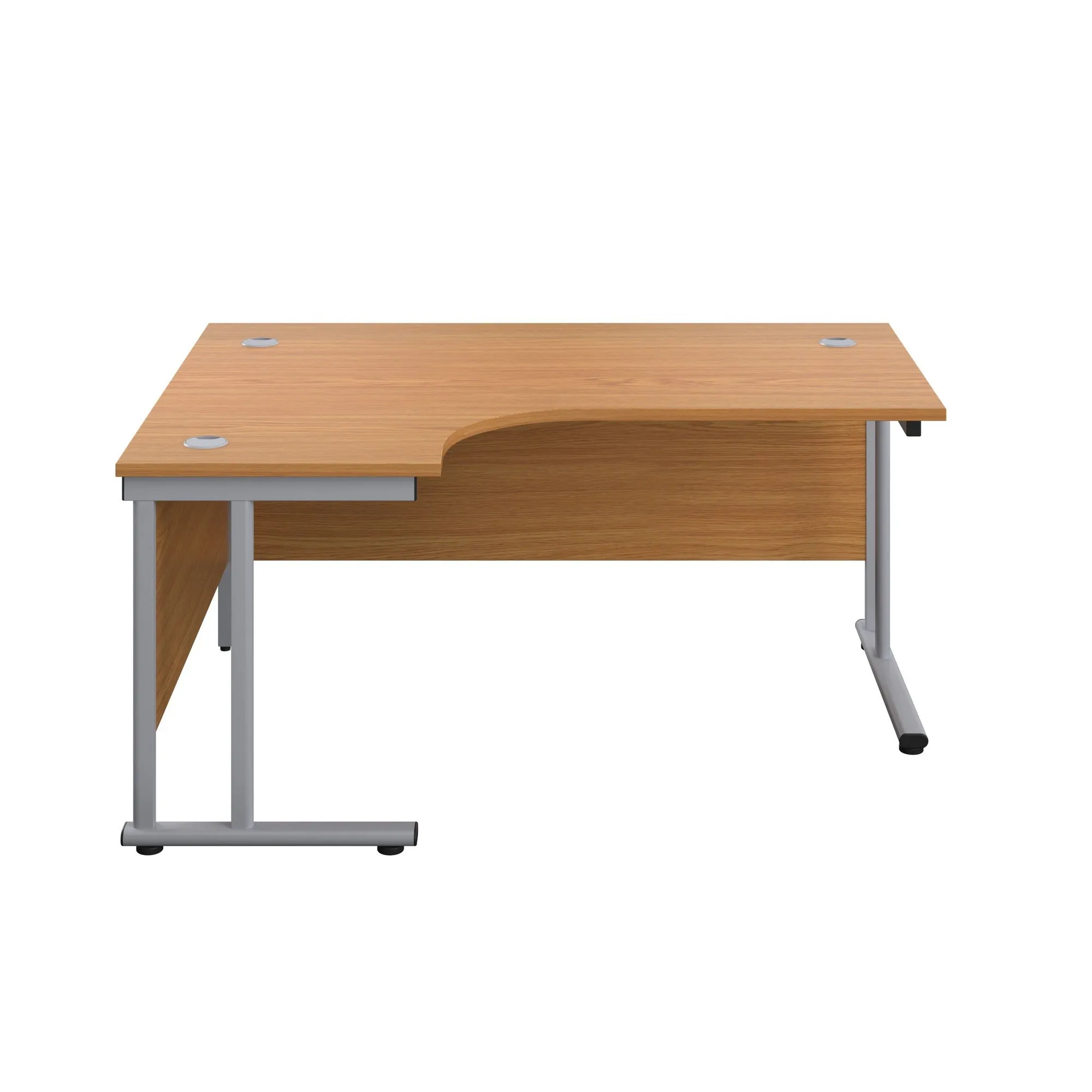 Twin Upright Left Hand 1600mm Crescent Desk