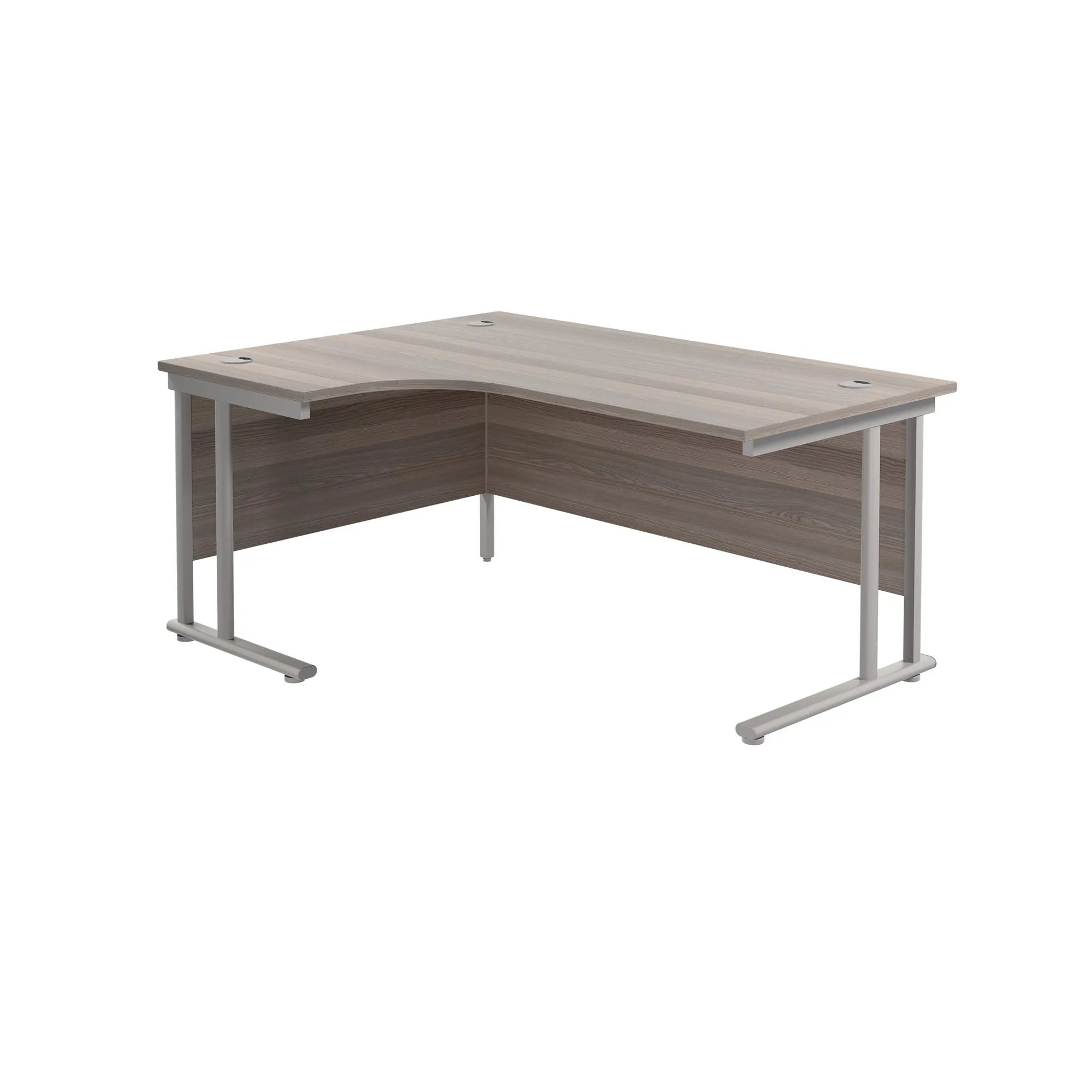 Twin Upright Left Hand 1600mm Crescent Desk