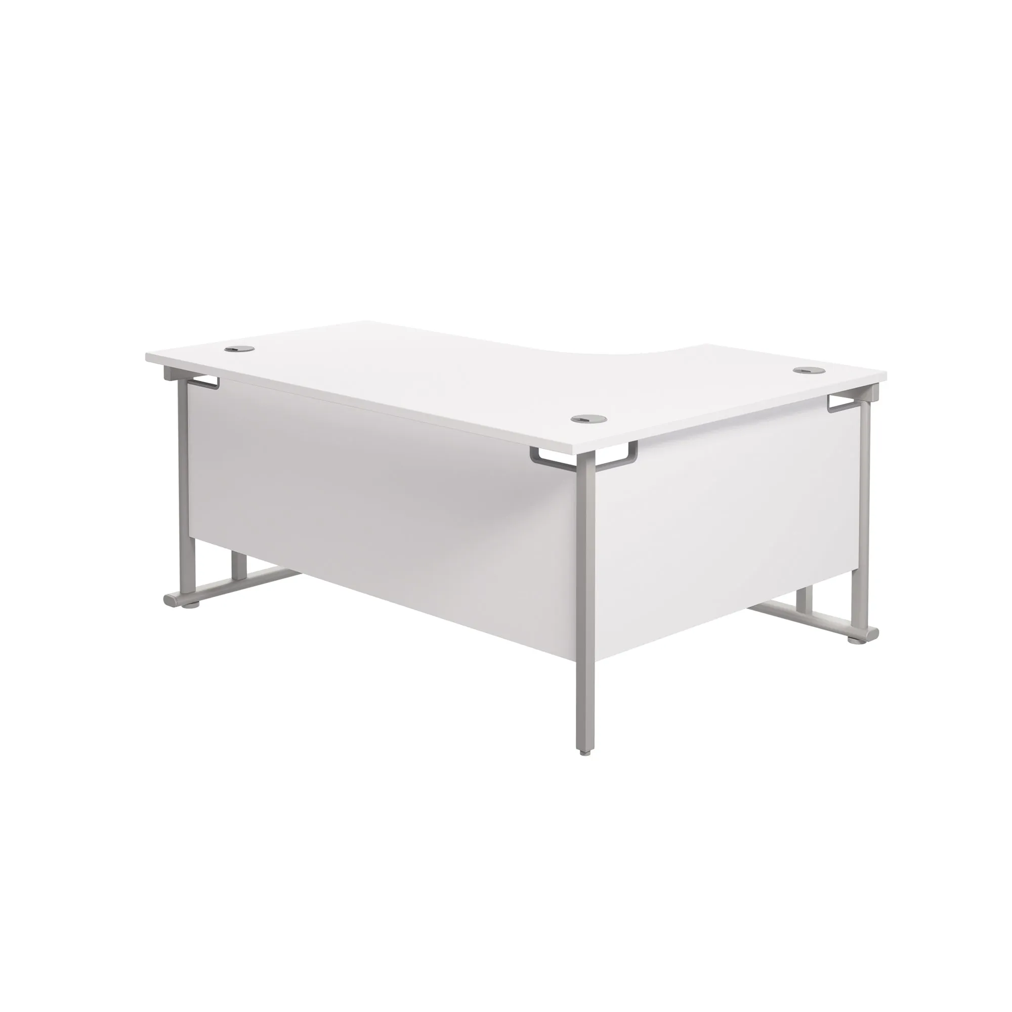 Twin Upright Left Hand 1600mm Crescent Desk