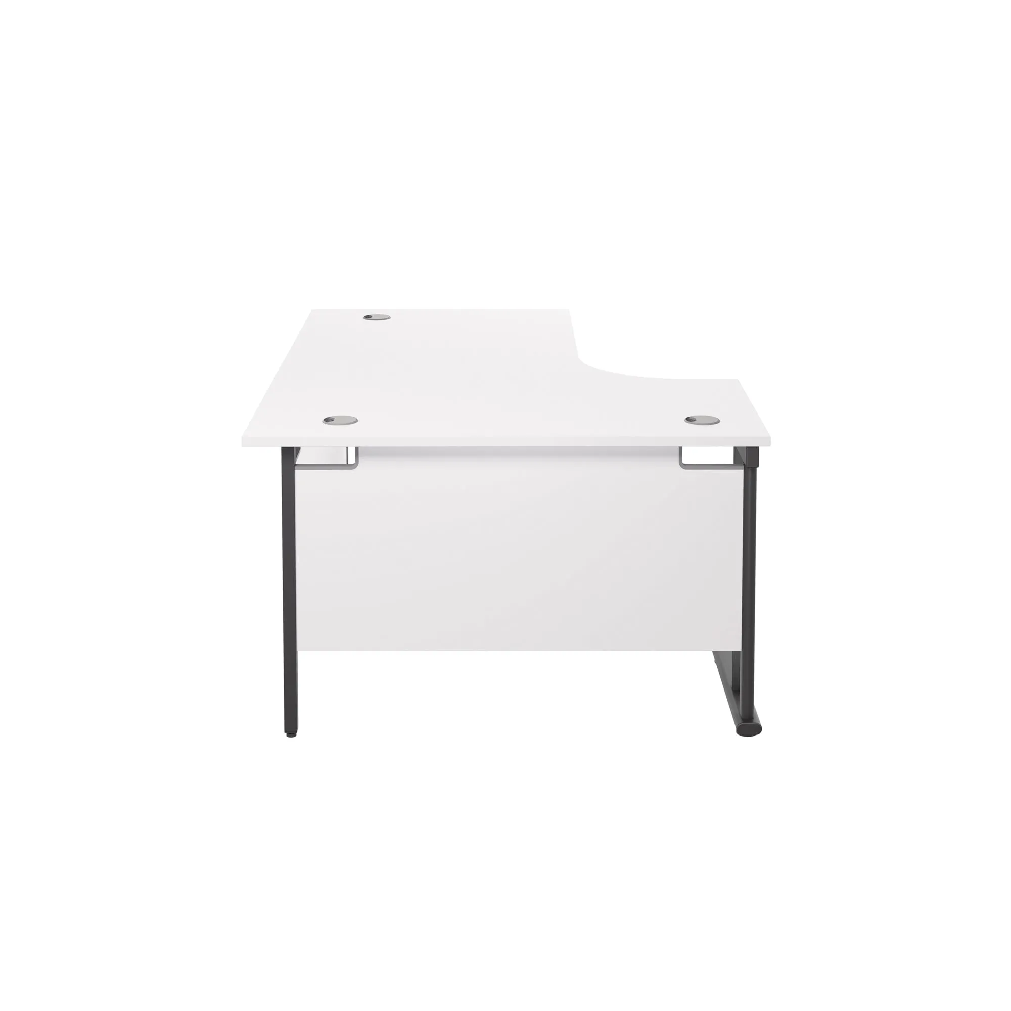 Twin Upright Left Hand 1800mm Crescent Desk