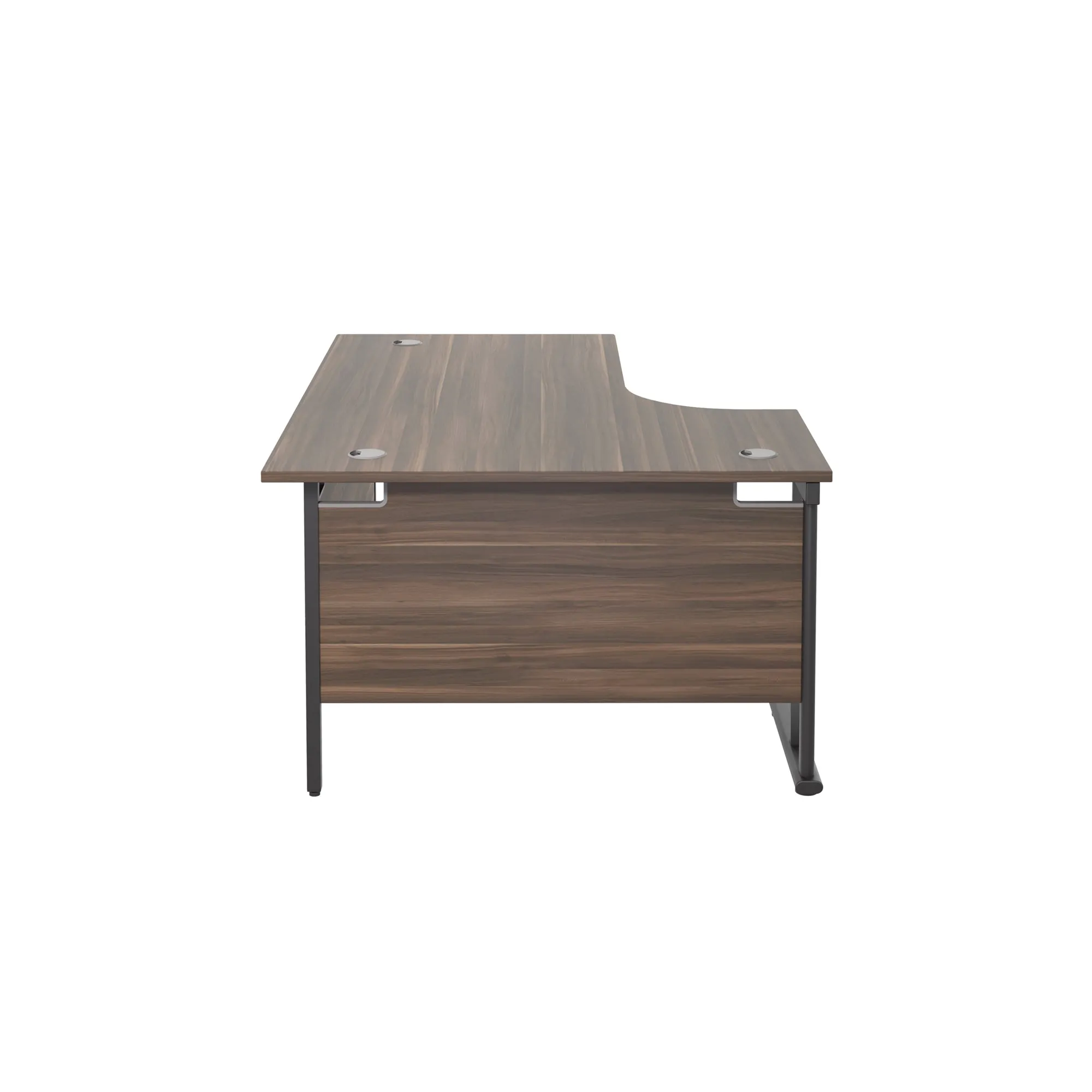 Twin Upright Left Hand 1800mm Crescent Desk