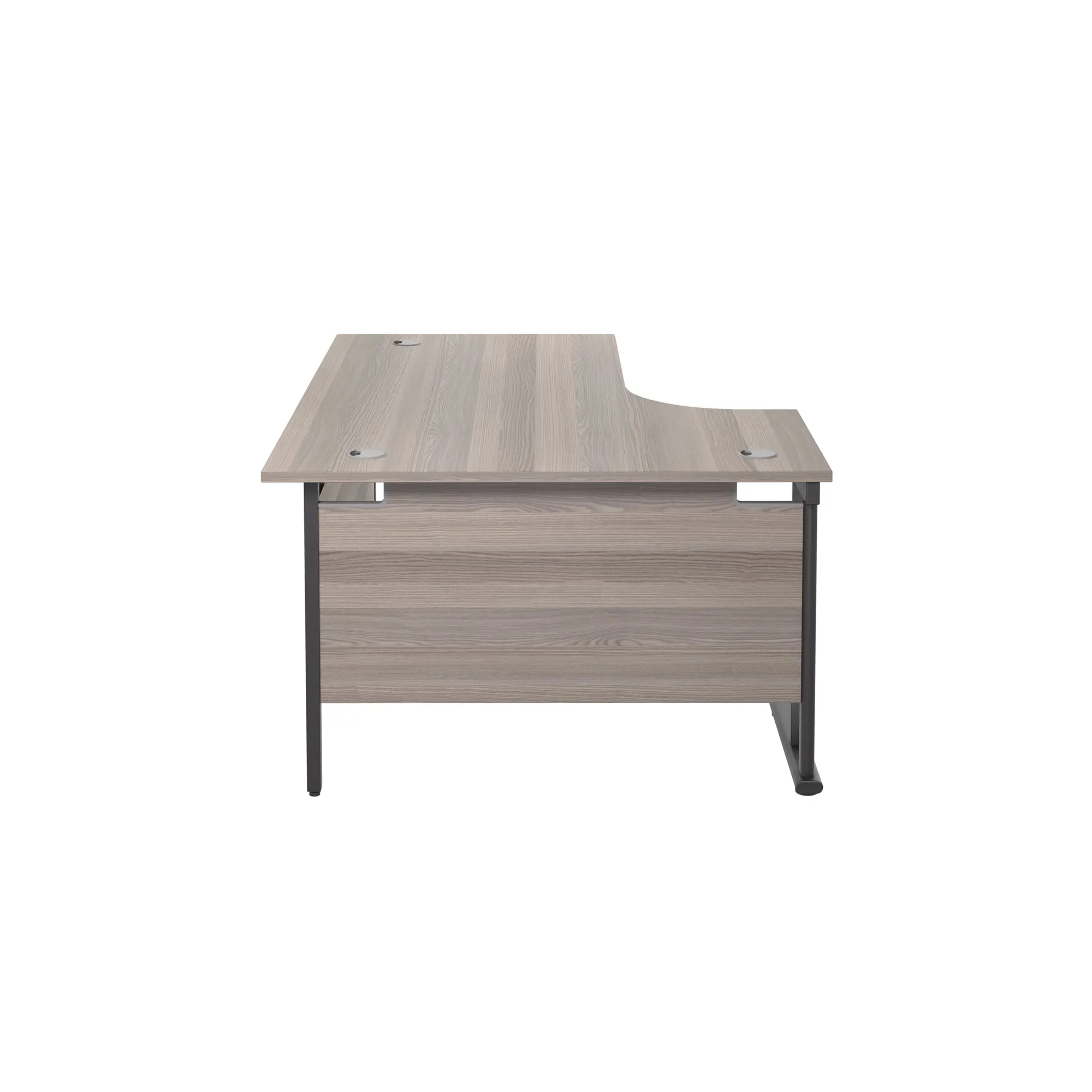 Twin Upright Left Hand 1800mm Crescent Desk