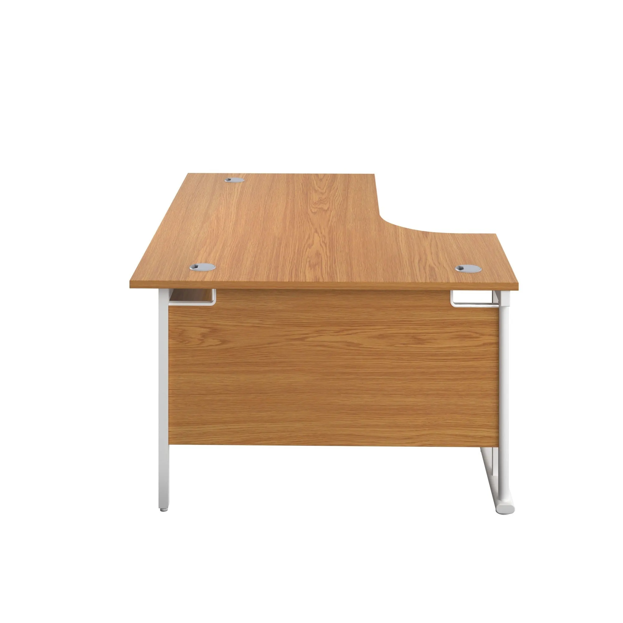 Twin Upright Left Hand 1800mm Crescent Desk