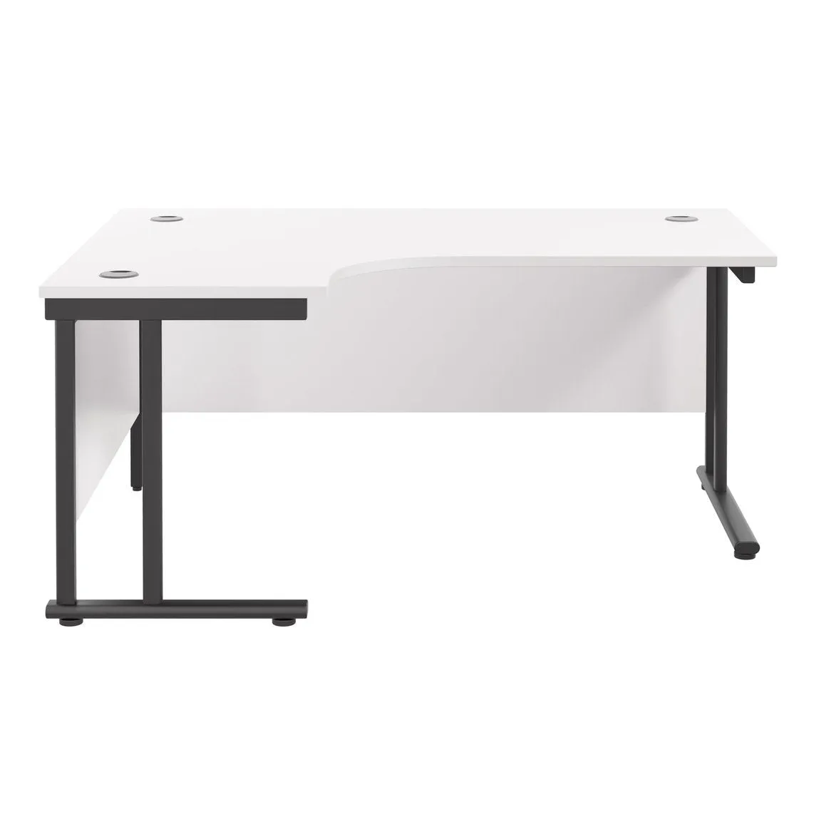 Twin Upright Left Hand 1800mm Crescent Desk