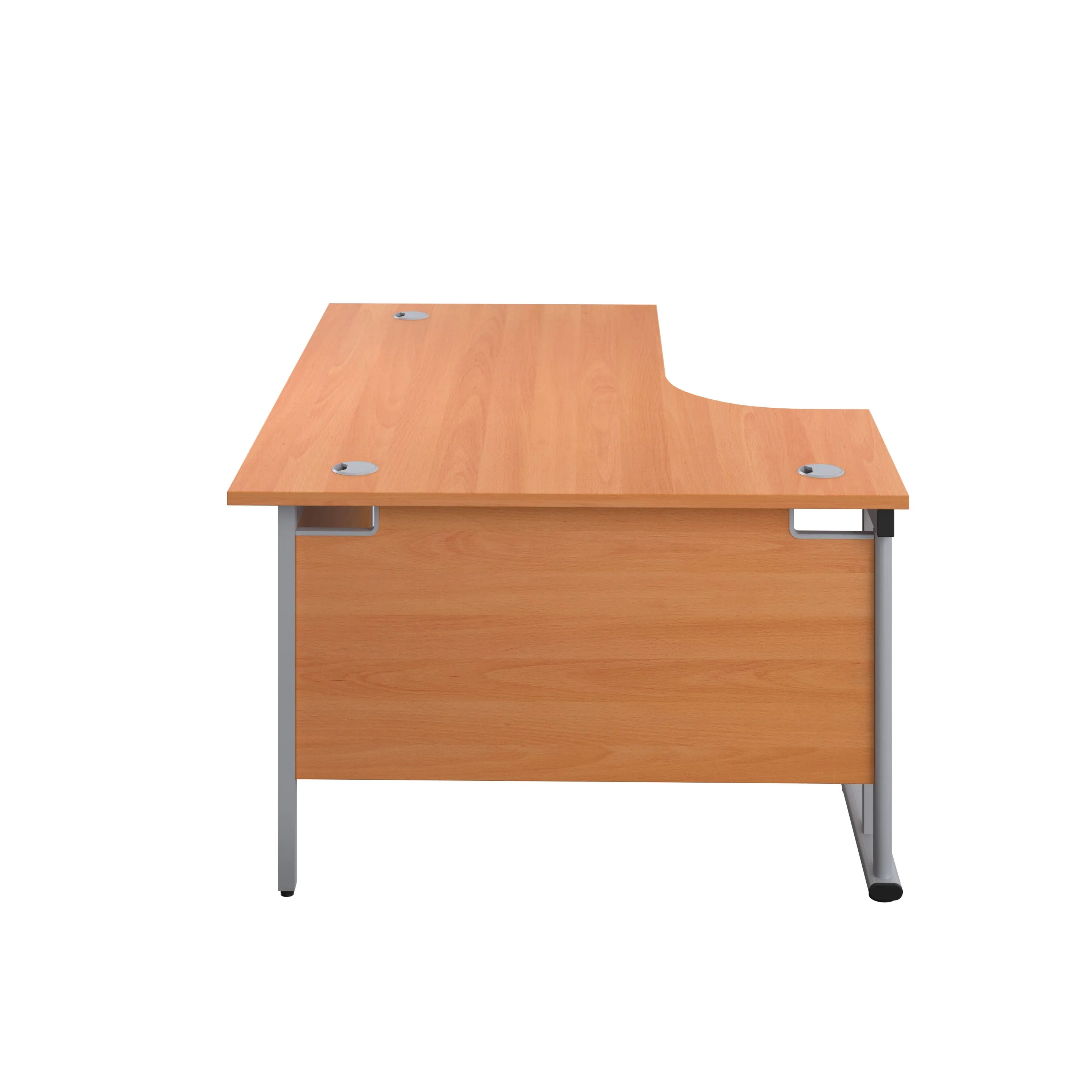 Twin Upright Left Hand 1800mm Crescent Desk