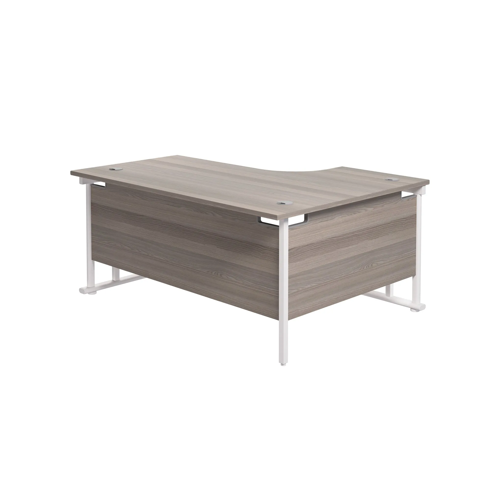 Twin Upright Left Hand 1800mm Crescent Desk