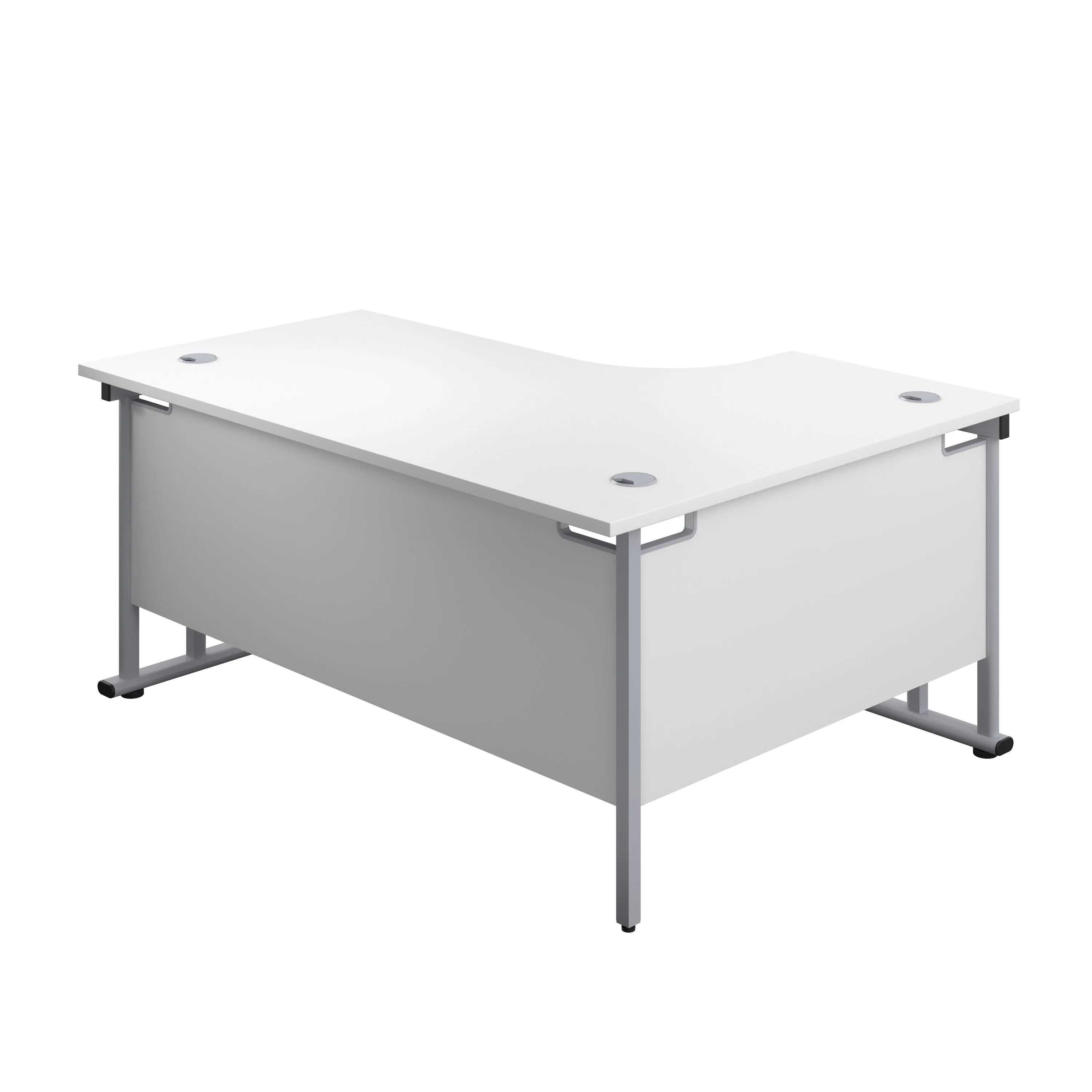 Twin Upright Left Hand 1800mm Crescent Desk