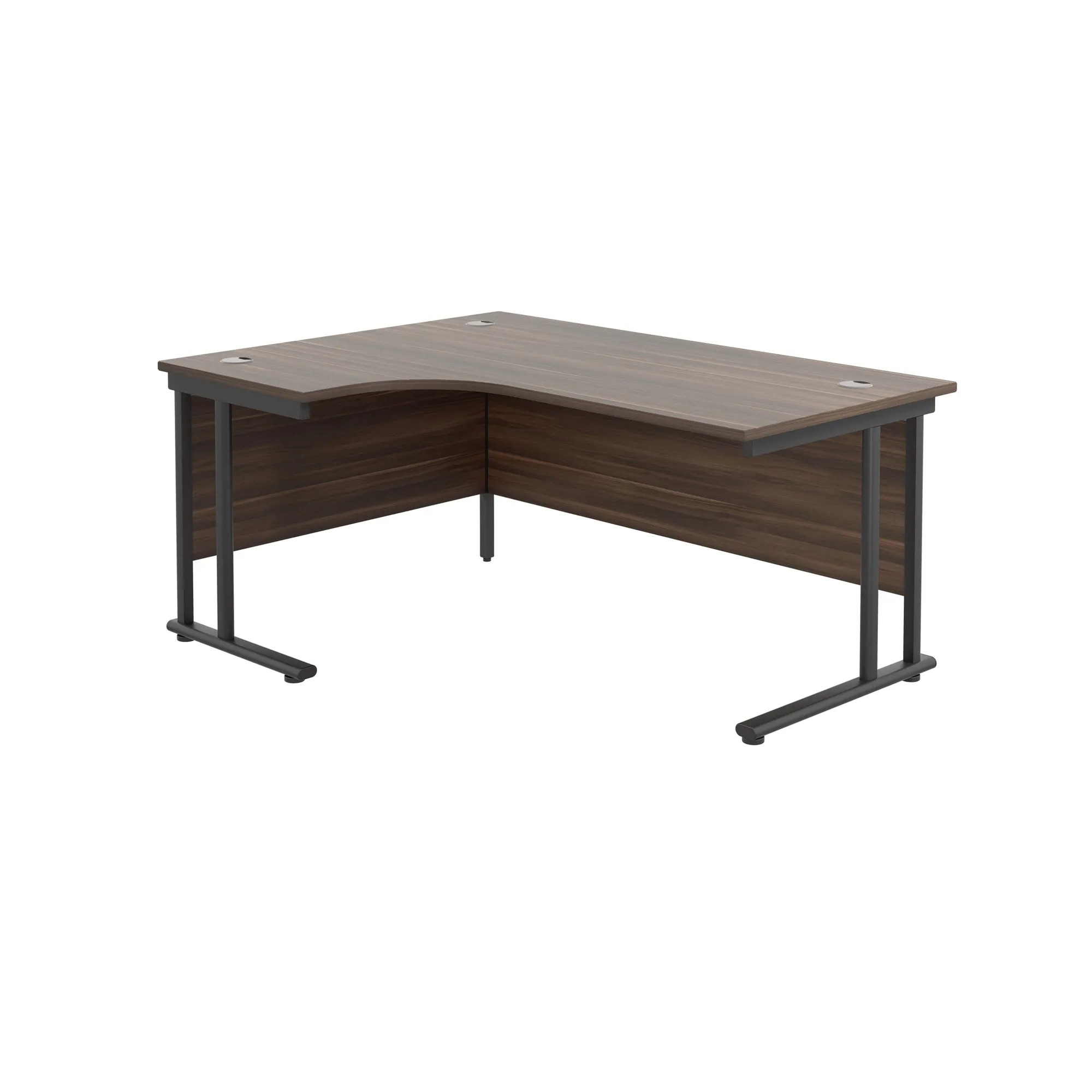 Twin Upright Left Hand 1800mm Crescent Desk