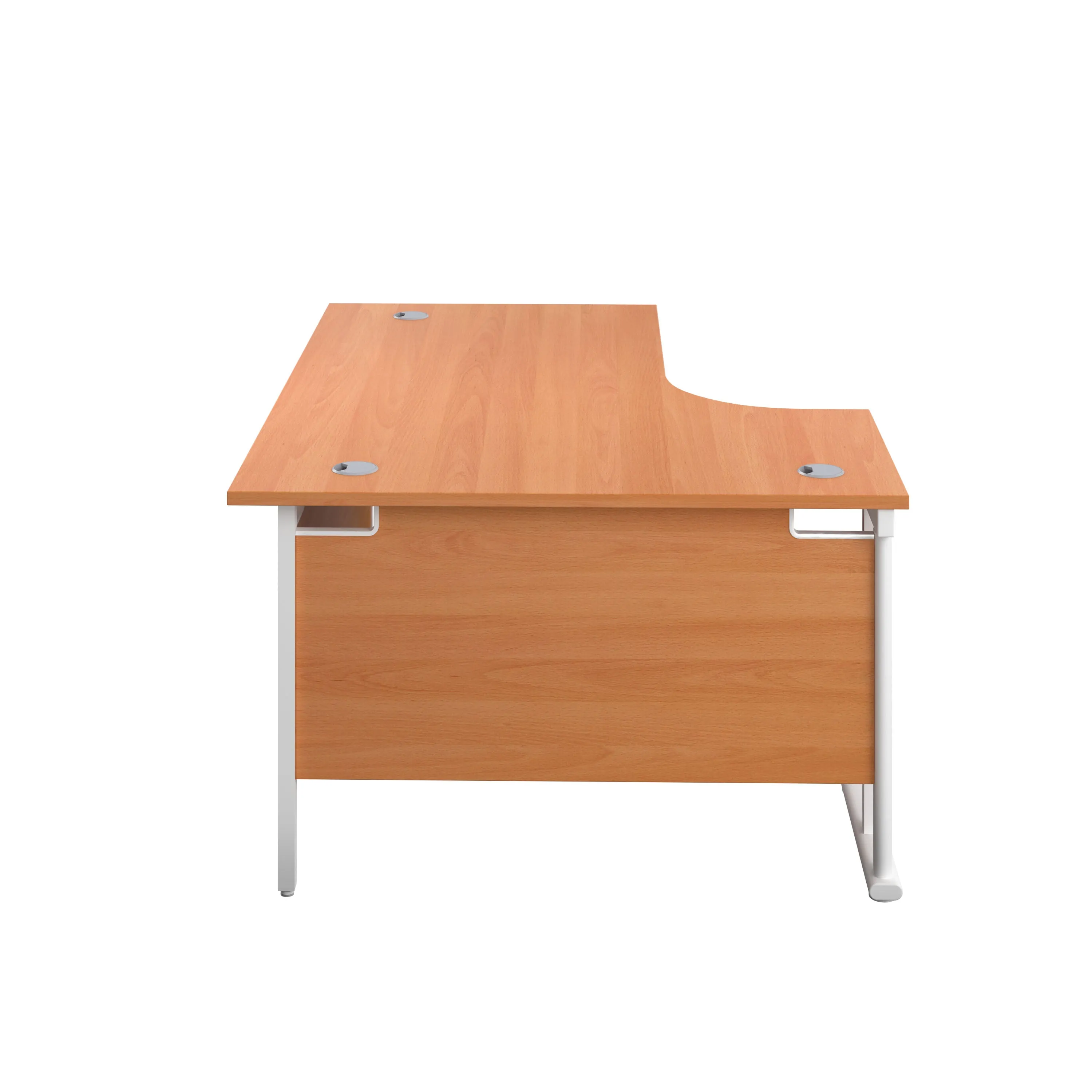 Twin Upright Left Hand 1800mm Crescent Desk