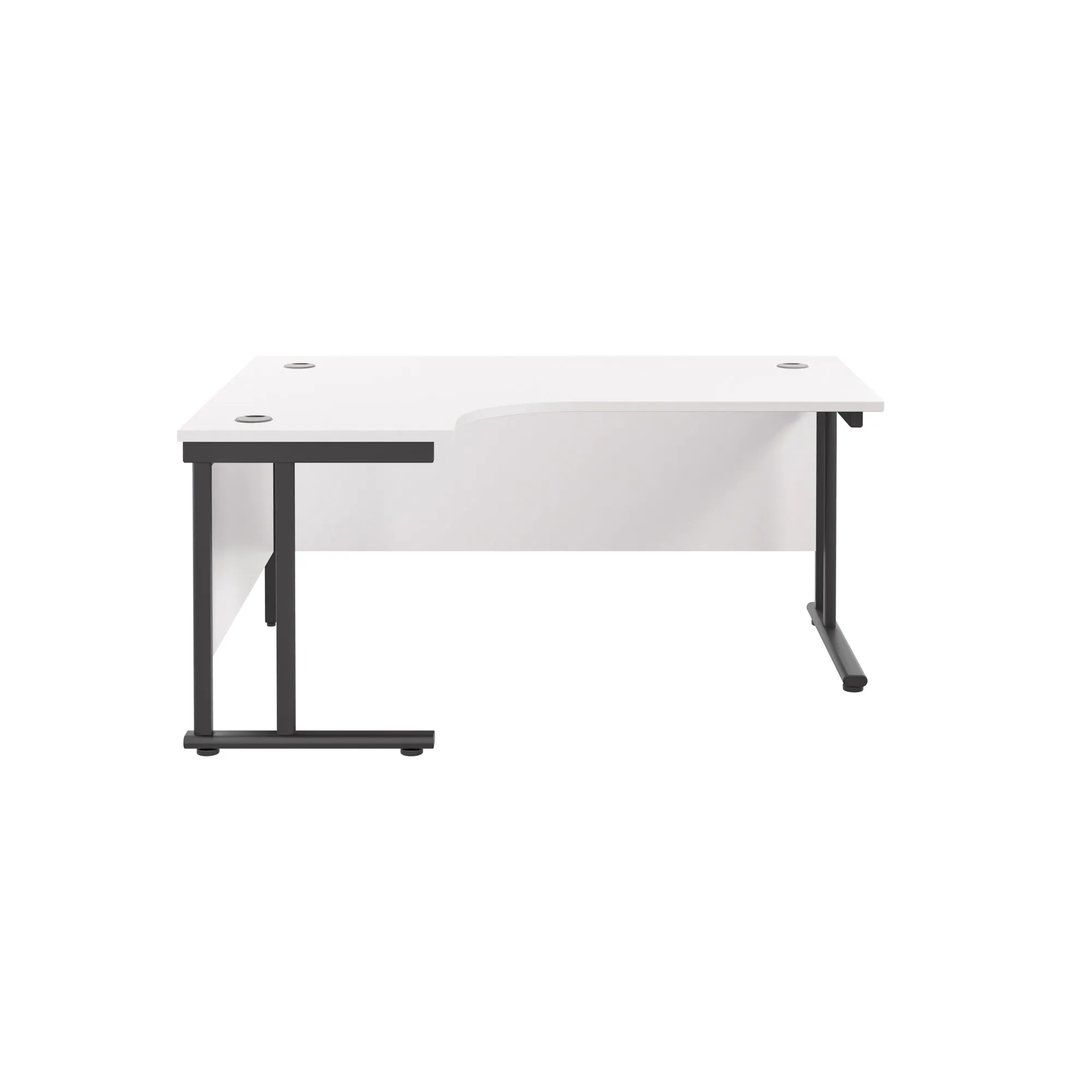 Twin Upright Left Hand 1800mm Crescent Desk