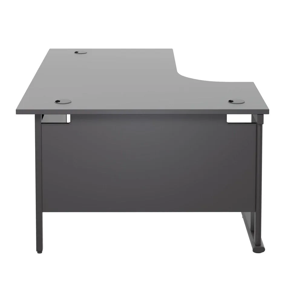 Twin Upright Left Hand 1800mm Crescent Desk