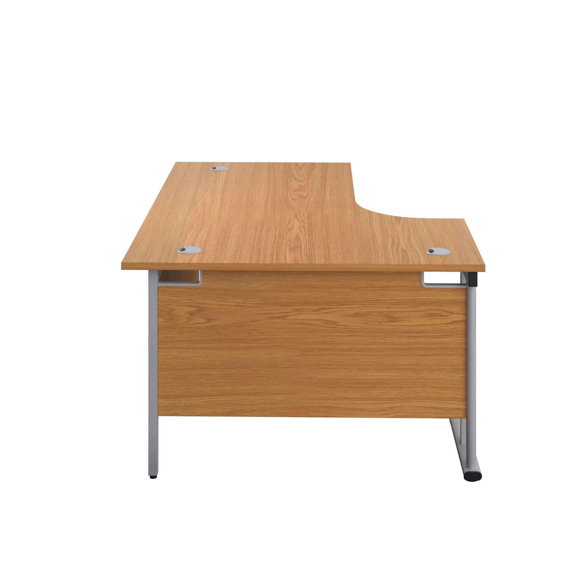Twin Upright Left Hand 1800mm Crescent Desk