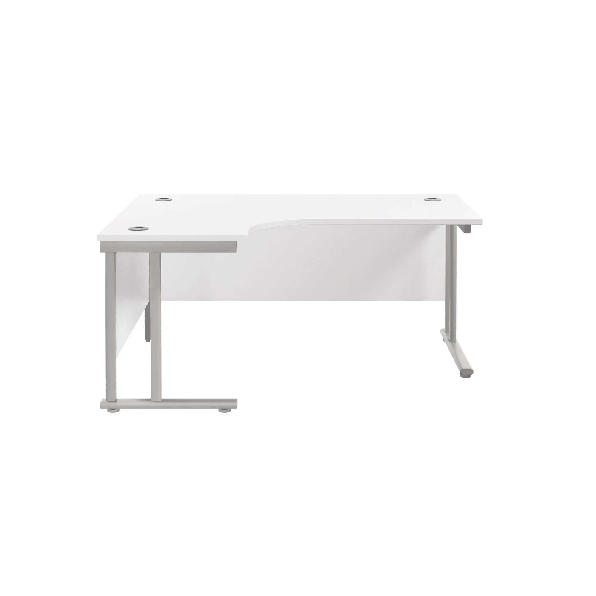 Twin Upright Left Hand 1800mm Crescent Desk