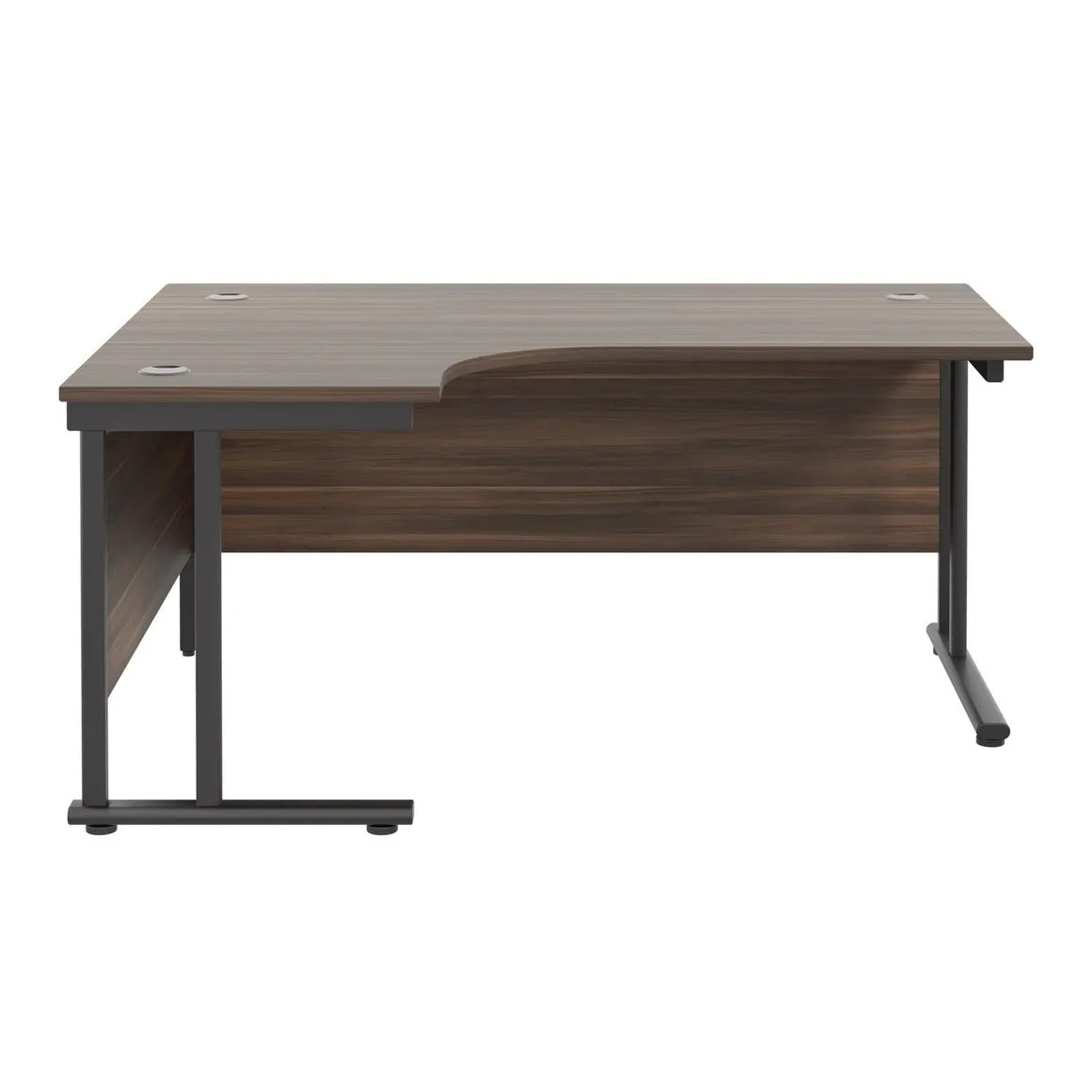 Twin Upright Left Hand 1800mm Crescent Desk