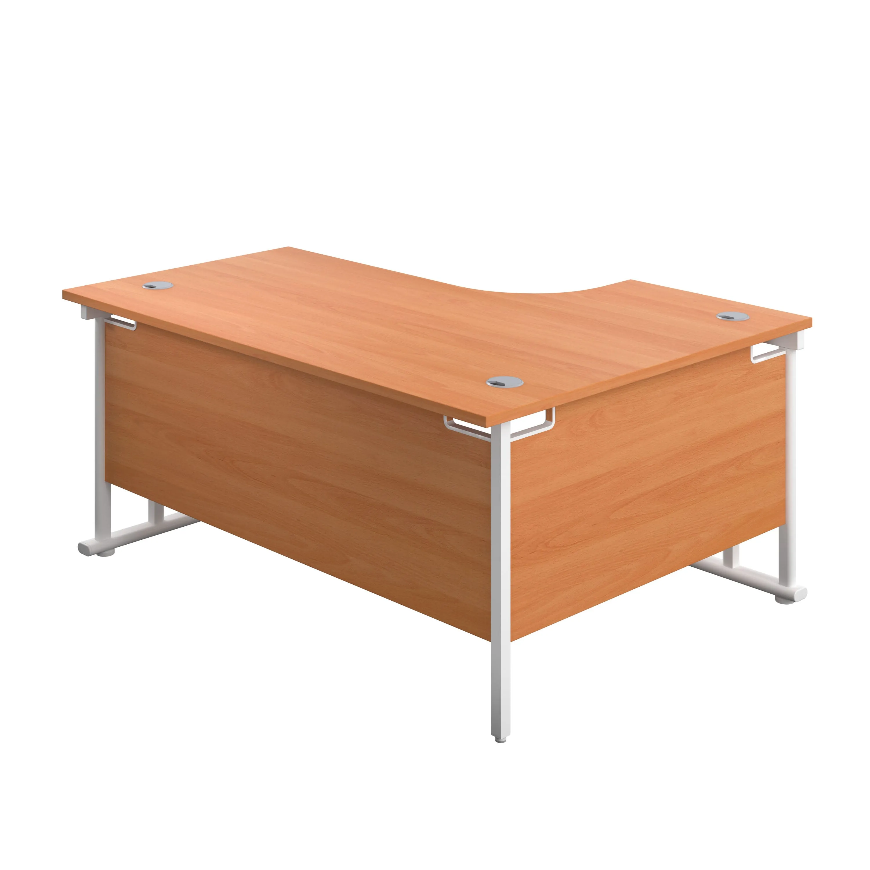 Twin Upright Left Hand 1800mm Crescent Desk