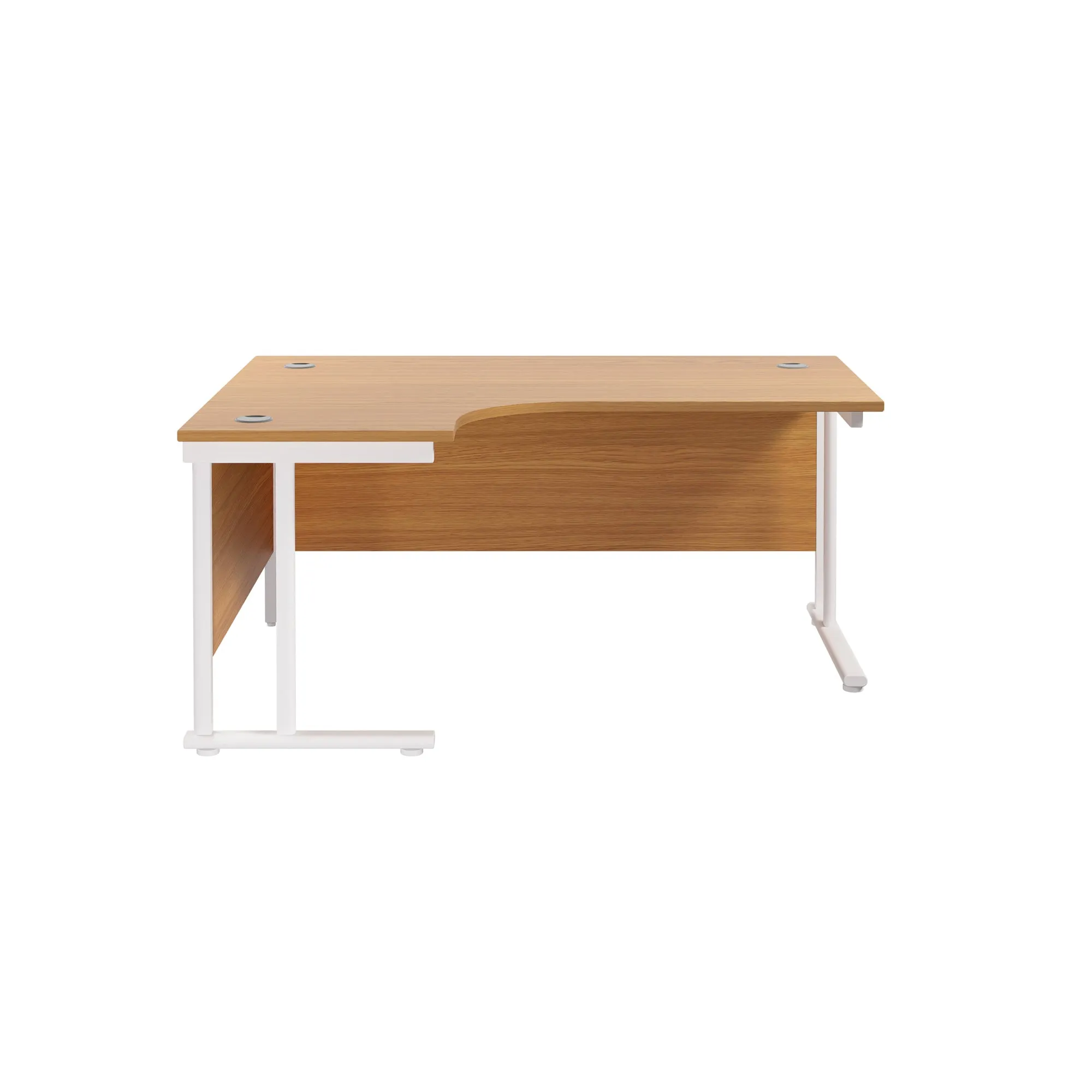 Twin Upright Left Hand 1800mm Crescent Desk