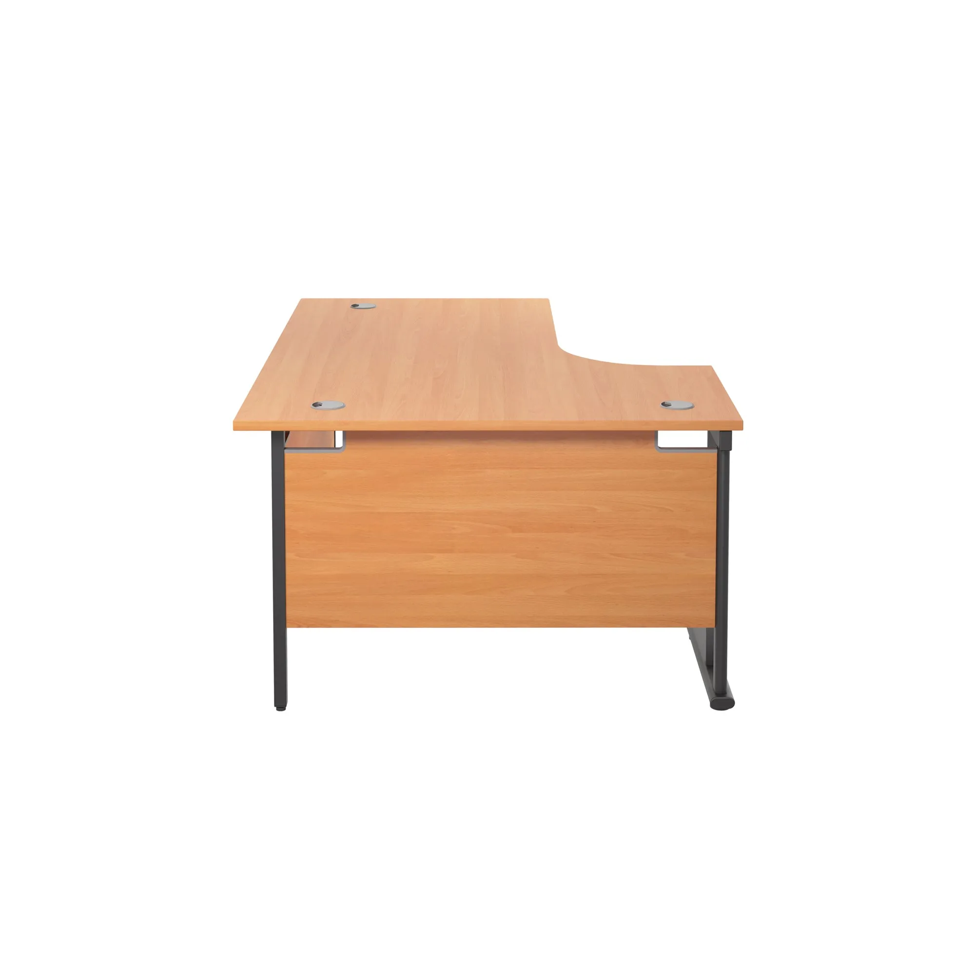 Twin Upright Left Hand 1800mm Crescent Desk
