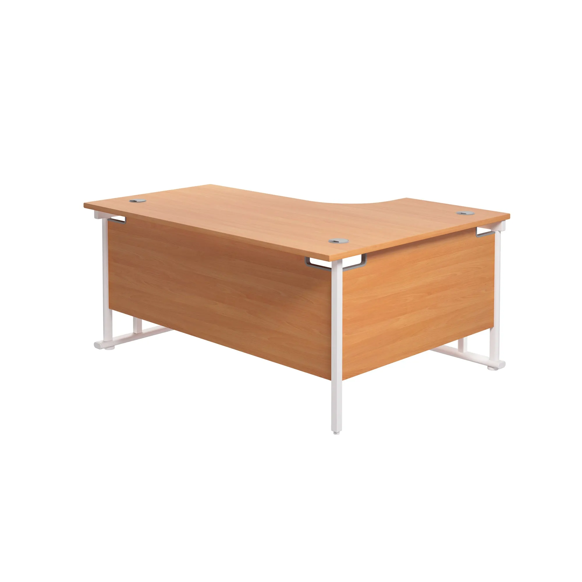 Twin Upright Left Hand 1800mm Crescent Desk
