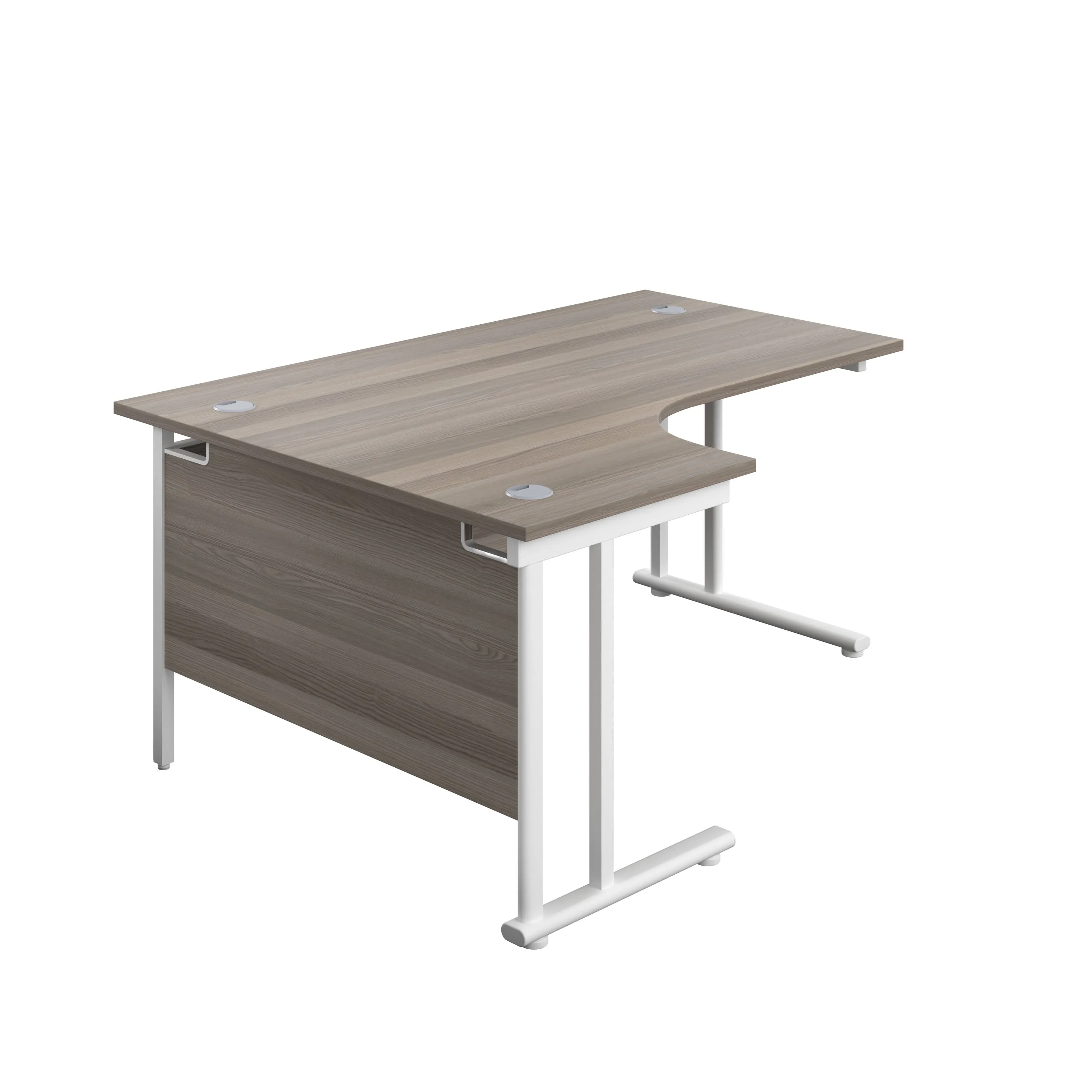 Twin Upright Left Hand 1800mm Crescent Desk