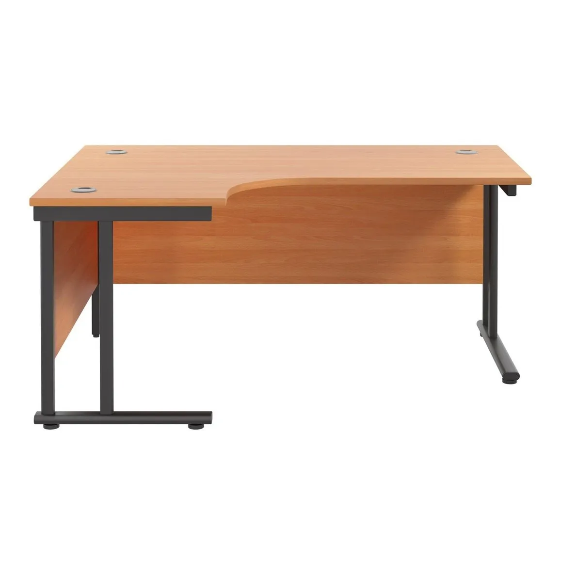 Twin Upright Left Hand 1800mm Crescent Desk