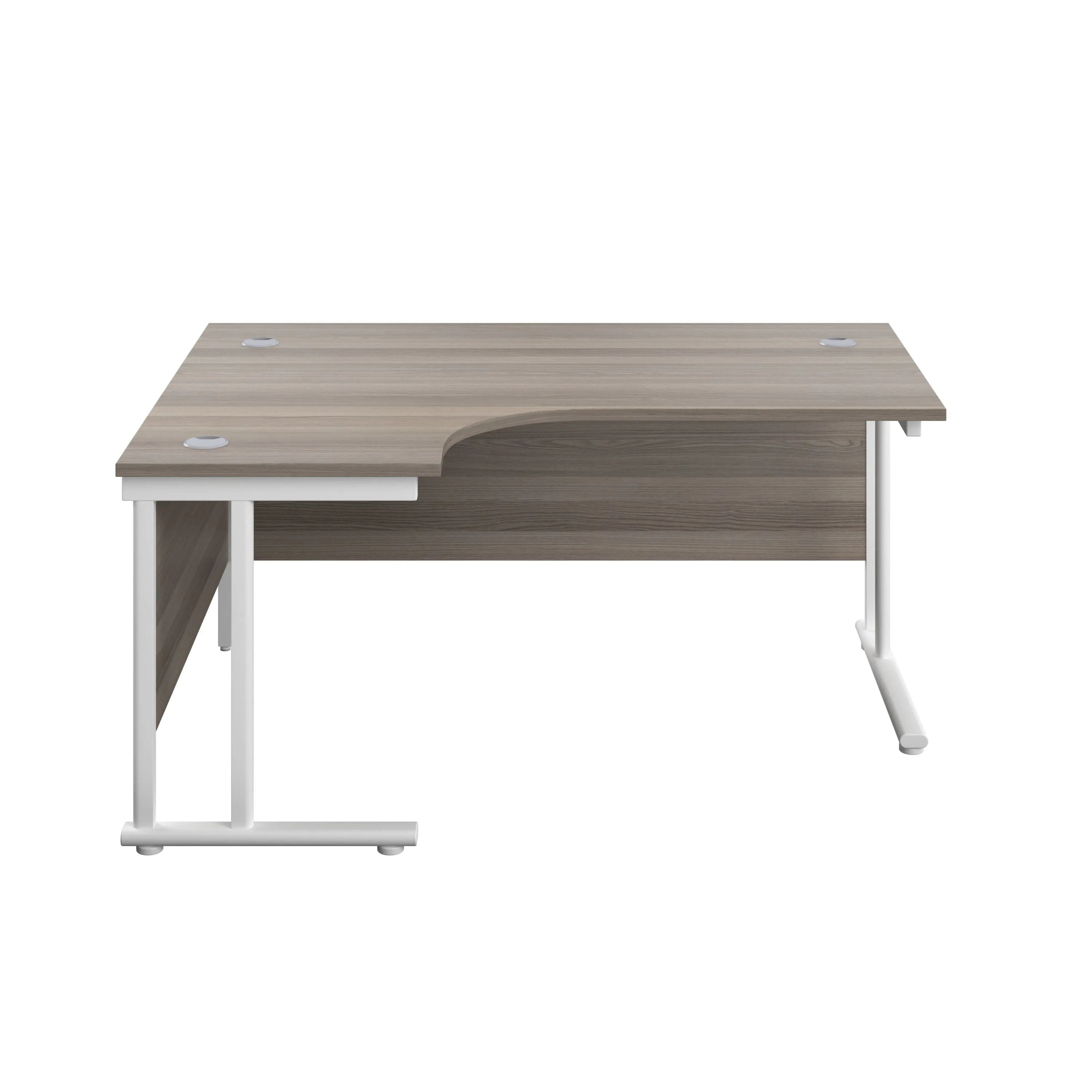 Twin Upright Left Hand 1800mm Crescent Desk